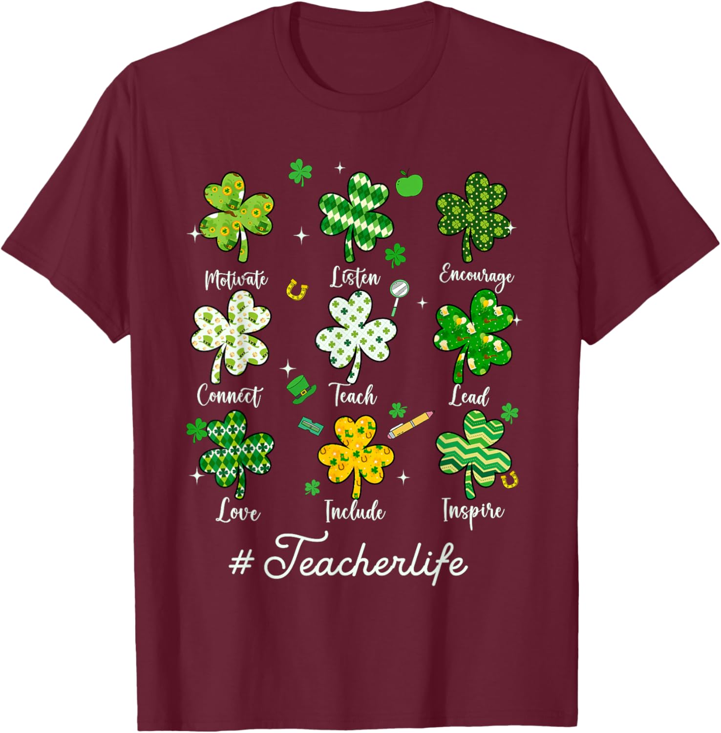 Teacher Life Shamrock T-Shirt - Inspire Love This St. Patrick's Day - 2