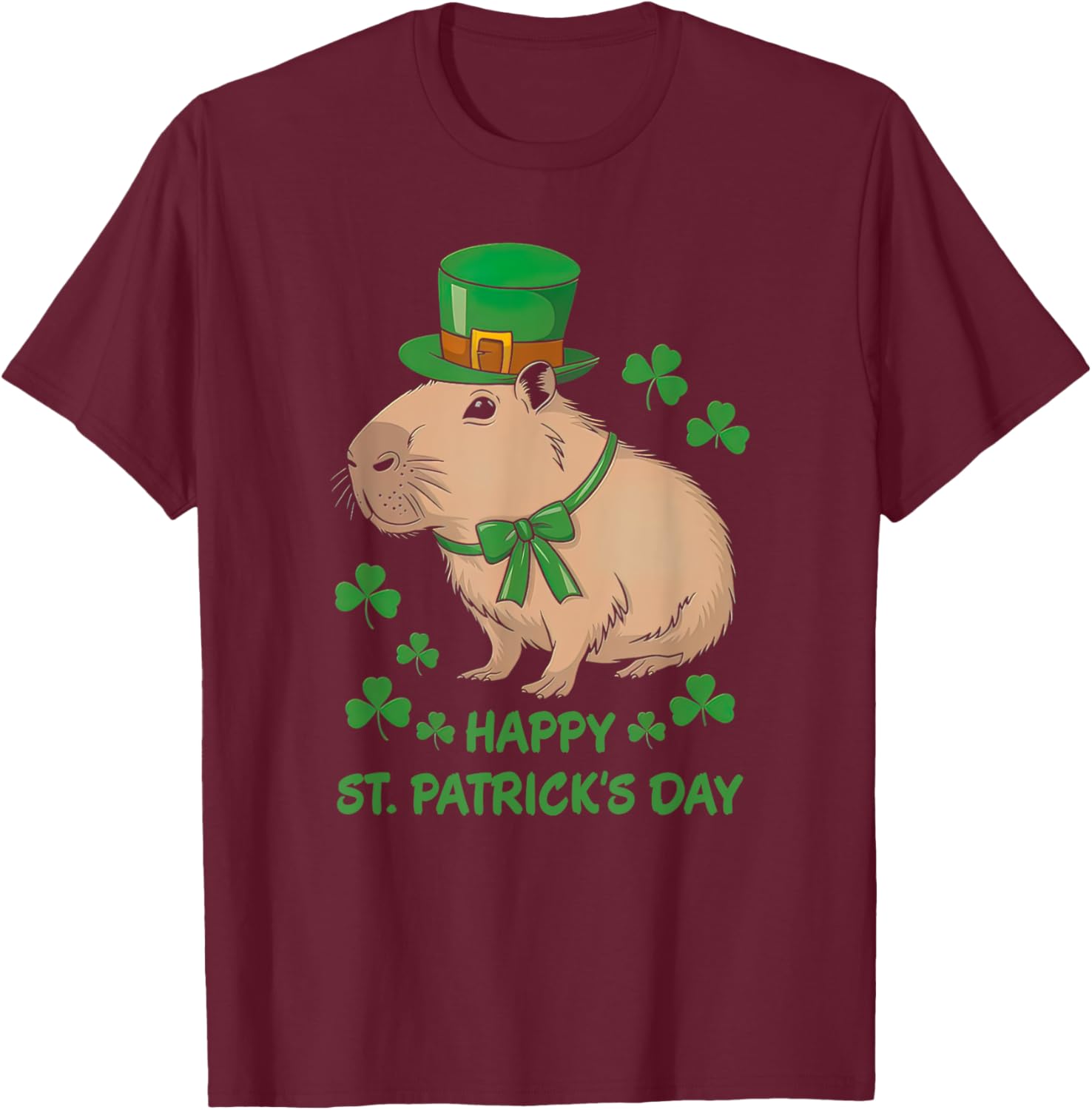 Cute Irish Capybara Leprechaun St. Patrick's Day T-Shirt for Fun Celebrations - 4