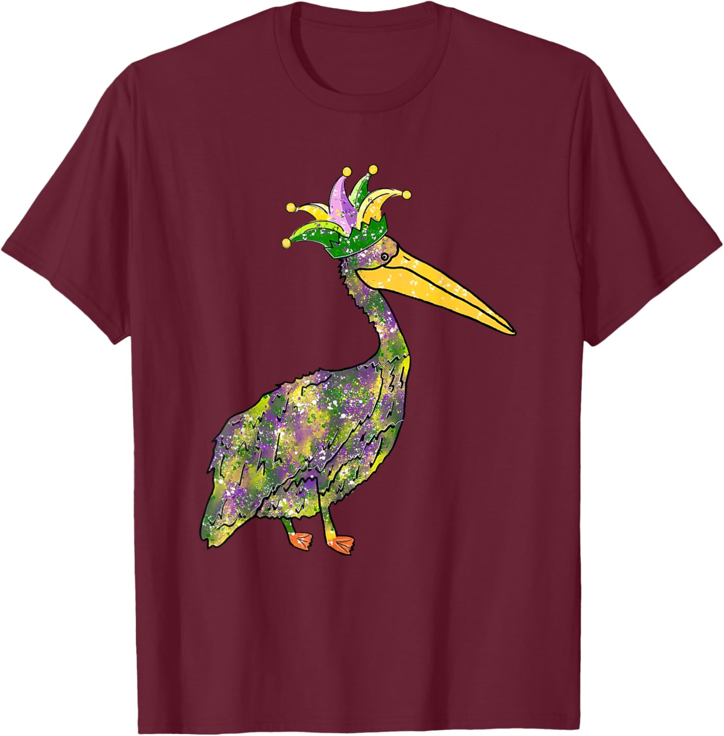 Pelican Mardi Gras Women's Carnival Lover T-Shirt Fun Festive Style - 27