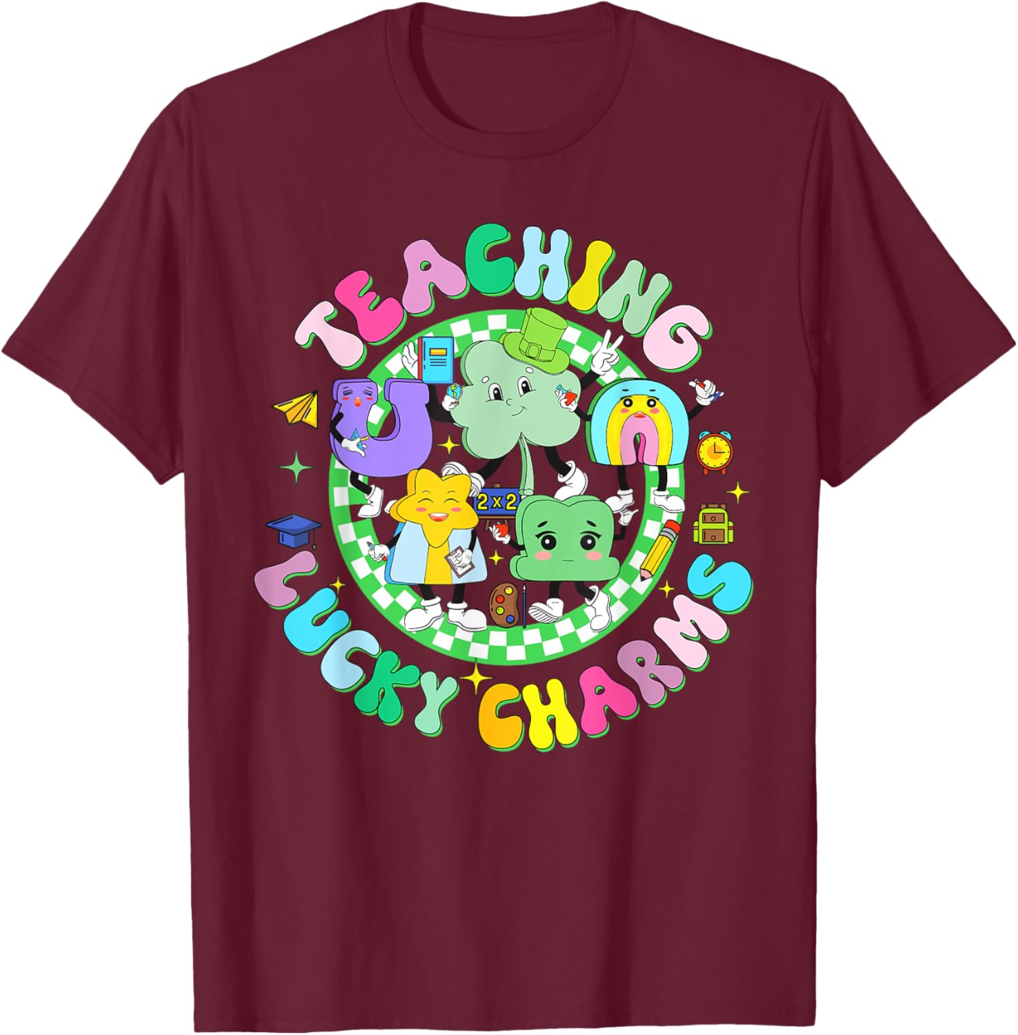 Lucky Charms St Patrick's Day Teacher T-Shirt for Classroom Fun - 27
