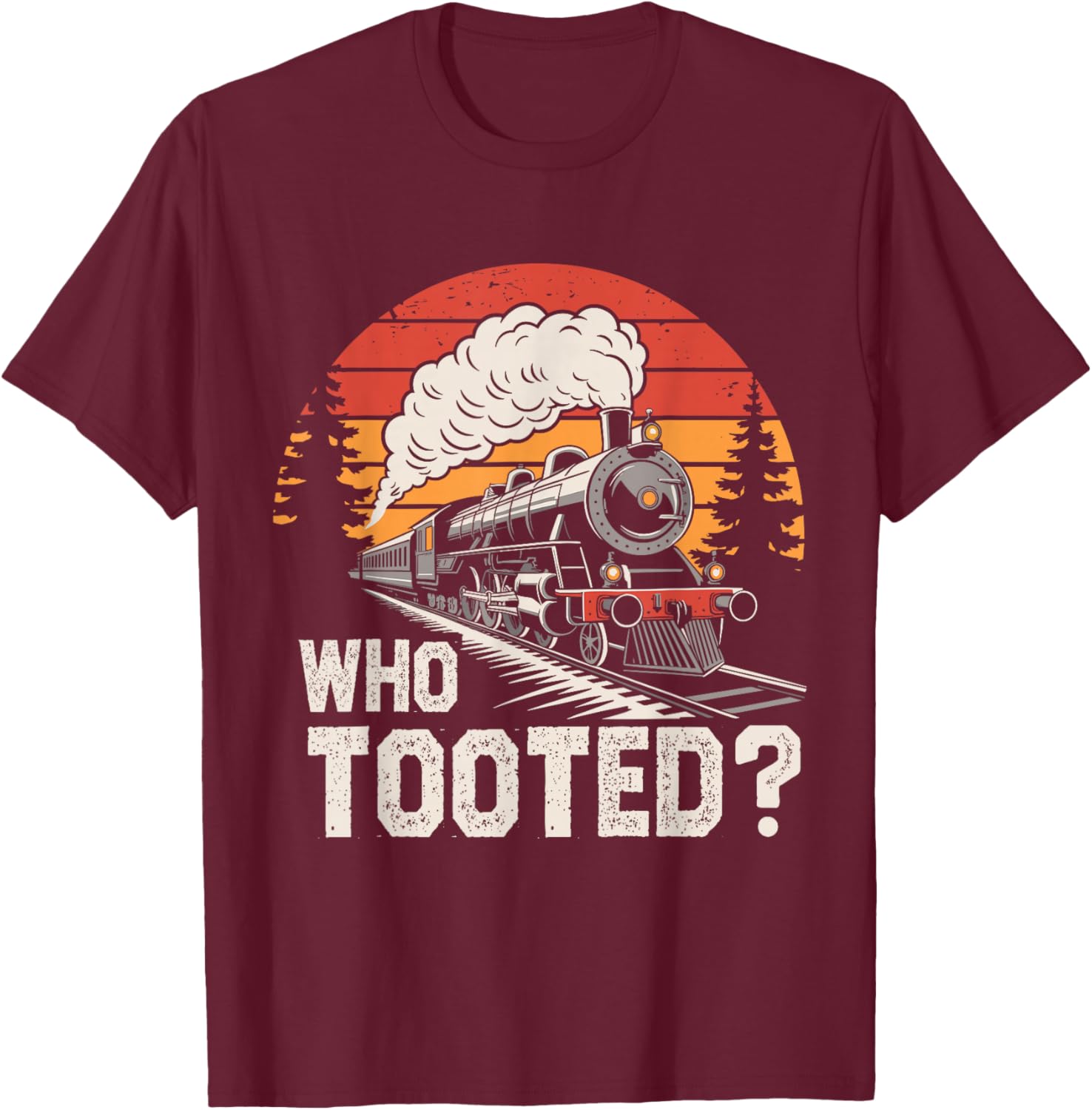 Who Tooted Train Lover T-Shirt for Boys Men Women Kids Fun Railroad Tee - 10