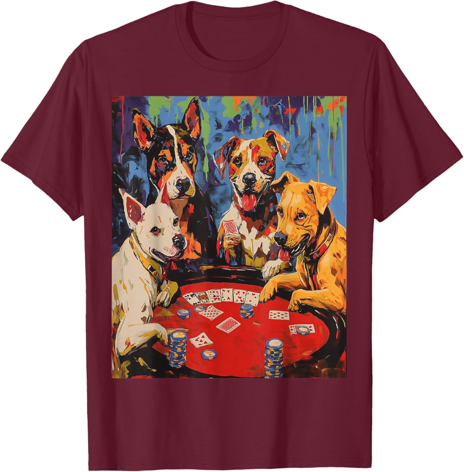 Dogs Playing Poker T-Shirt for Fun Pet Lovers - Stylish Graphic Tee - 13