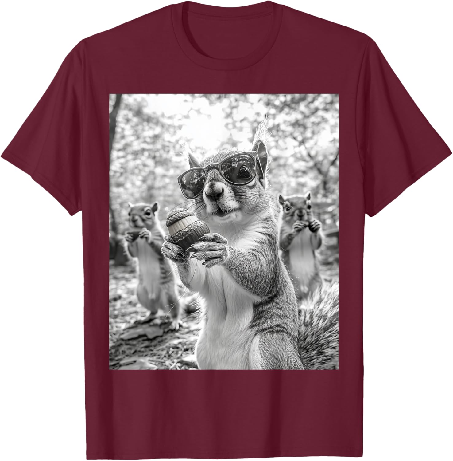 Cute Squirrel Selfie T-Shirt for Animal Lovers - Fun Graphic Tee - 1