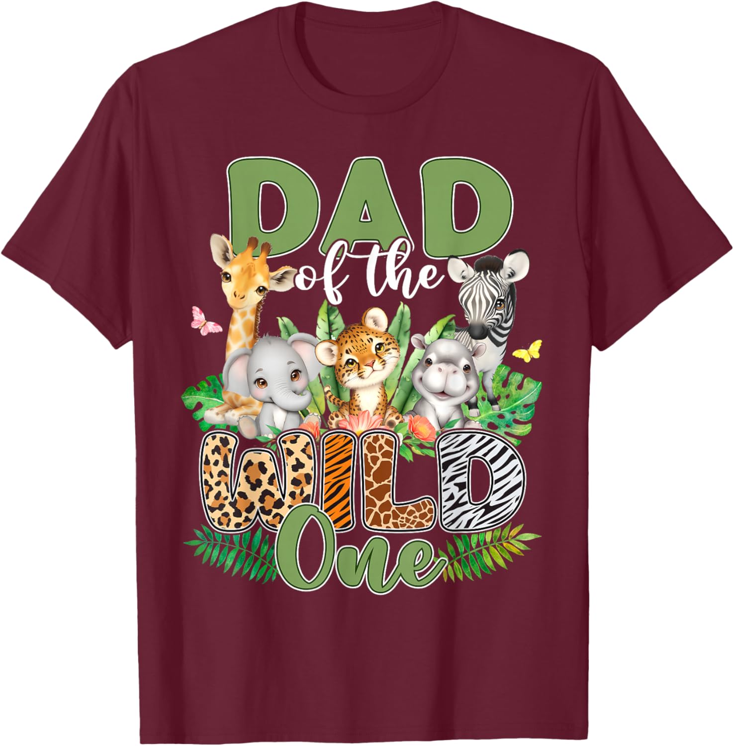 Dad Of The Wild One Safari Family Matching T-Shirt for 1st Birthday - 15