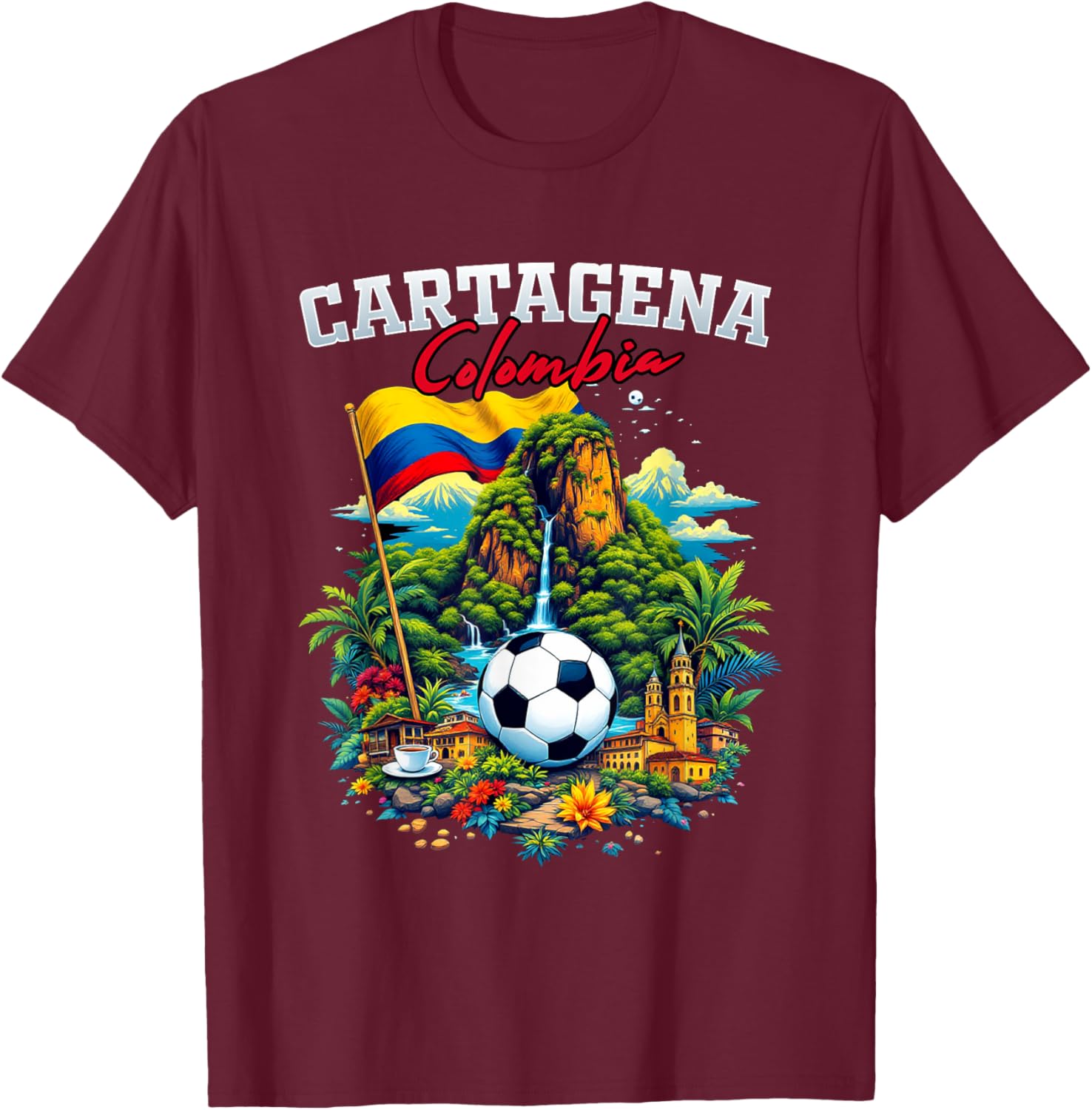 Cartagena Colombian Flag T-Shirt - Stylish Souvenir Apparel for Pride - 18
