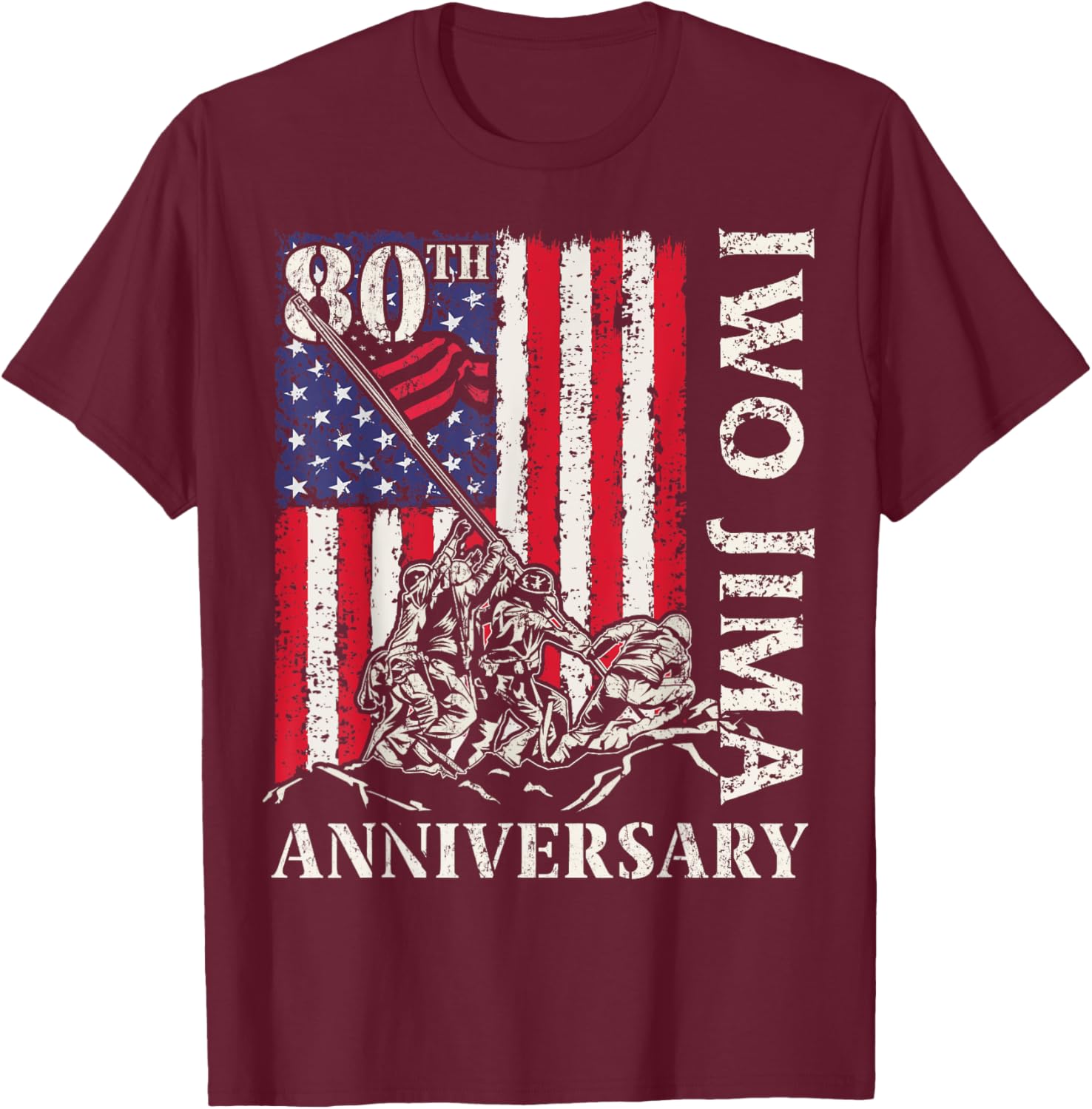 Iwo Jima 80th Anniversary WWII Veteran T-Shirt for 4th of July - 4