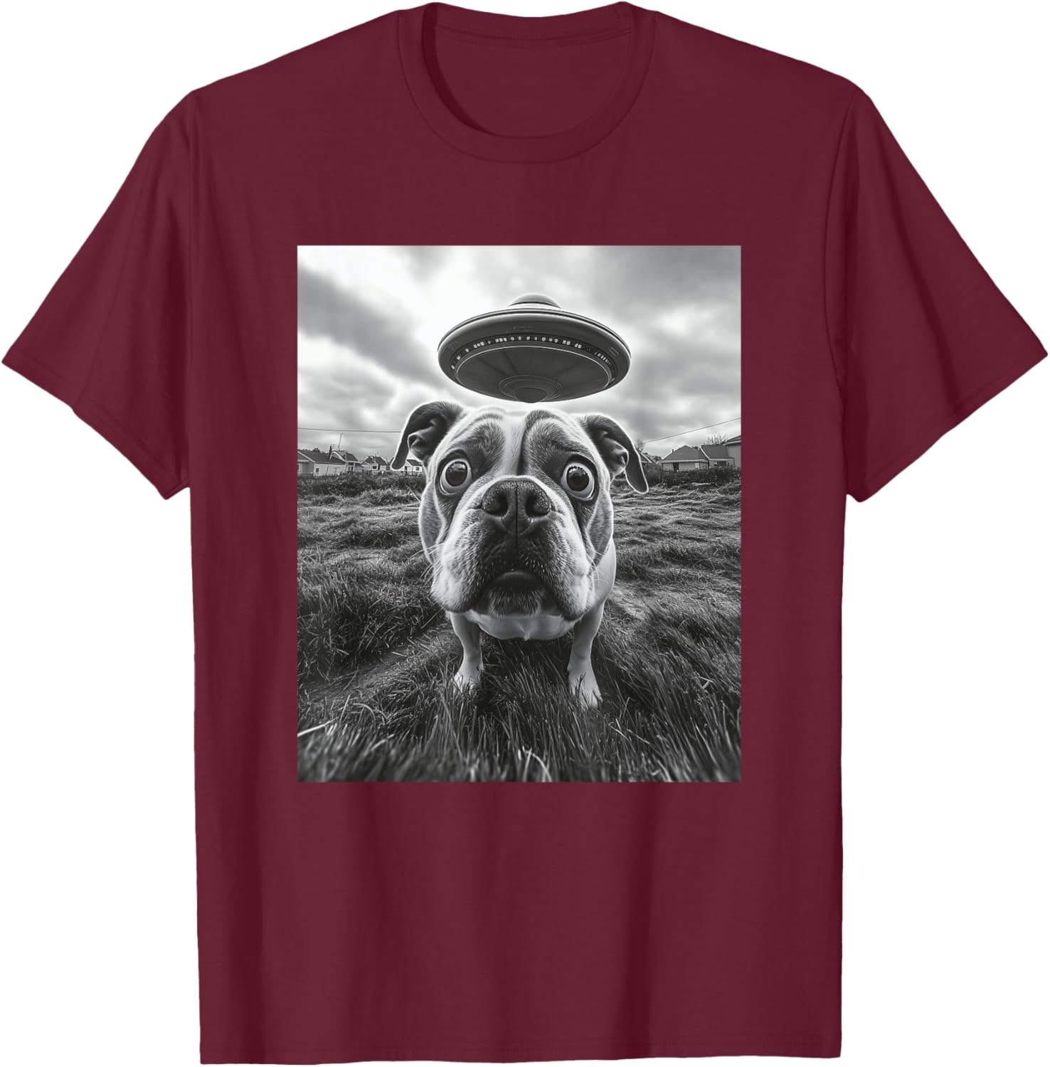 Hilarious English Bulldog UFO Graphic T-Shirt for Dog Lovers of All Ages - 5