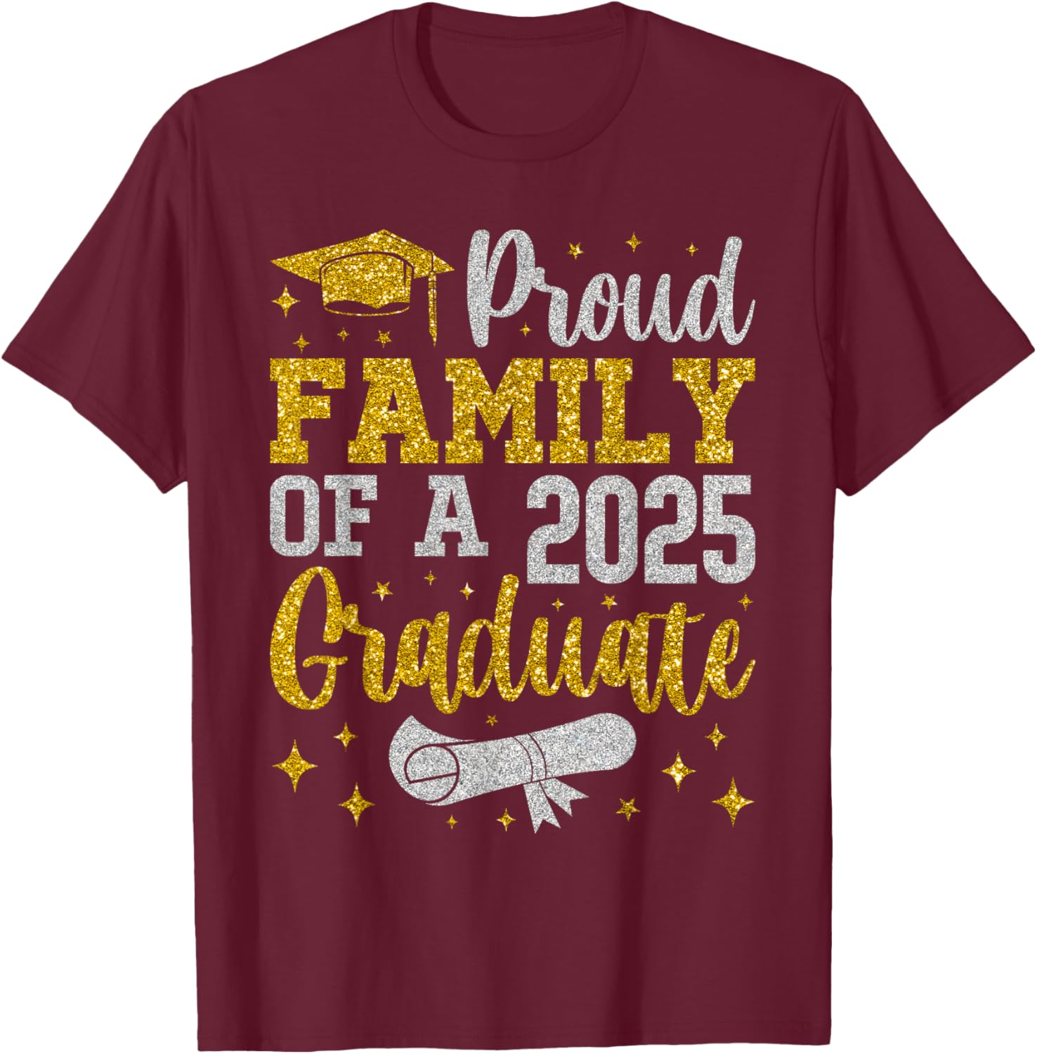 Proud Family of a 2025 Graduate Senior Graduation T-Shirt for Celebrations - 8