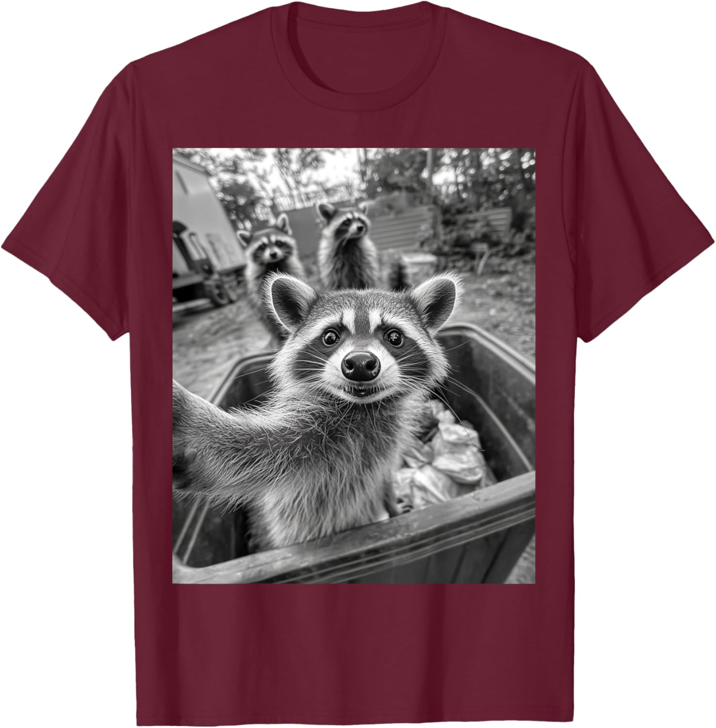 Adorable Raccoon Selfie T-Shirt for Fun and Stylish Outfits - 9