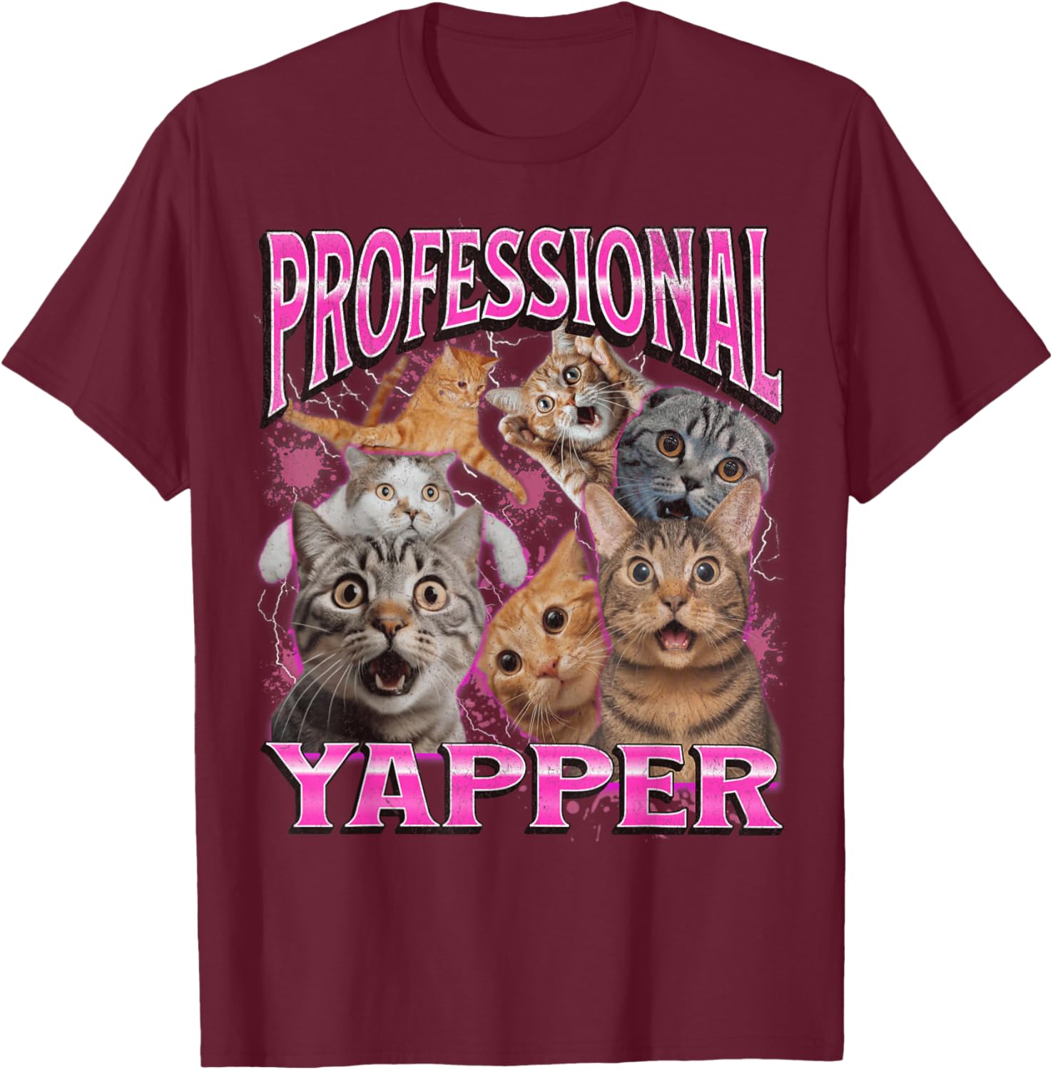 Funny 90s Cat Meme T-Shirt for Men and Women - Yapper Graphic Tee - 1