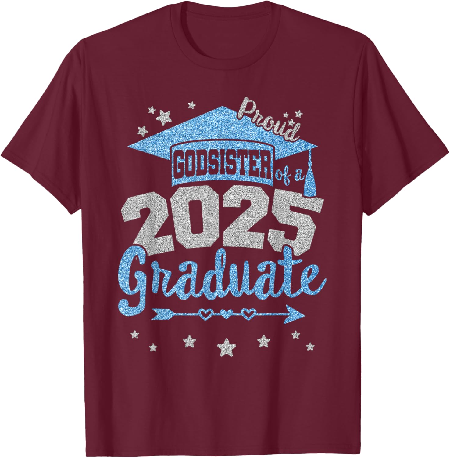 Proud Godsister of 2025 Graduate Team 25 Senior T-Shirt for Celebrations - 9