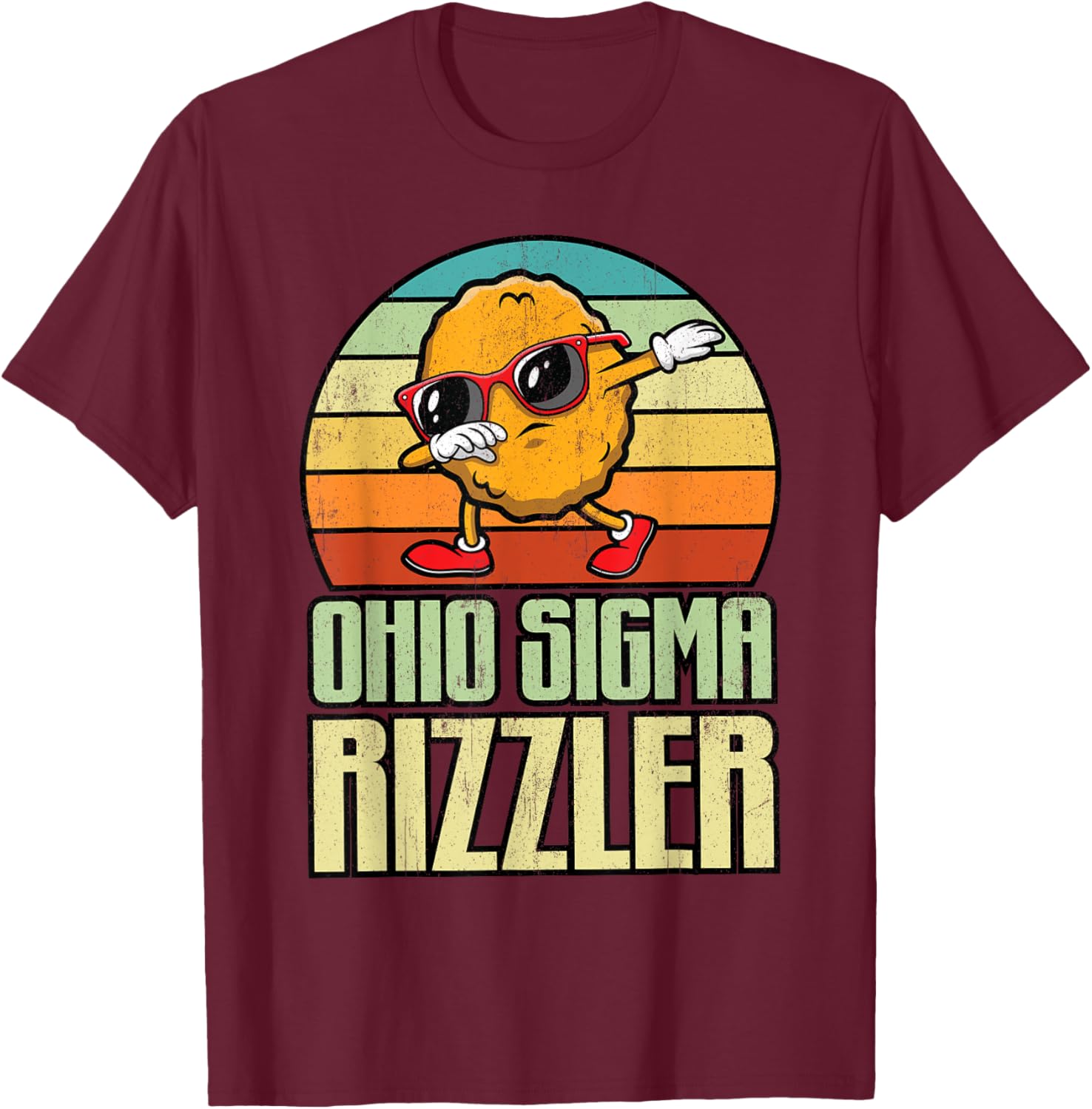 Ohio Sigma Rizzler Funny Chicken Nugget Meme T-Shirt for Food Lovers - 3