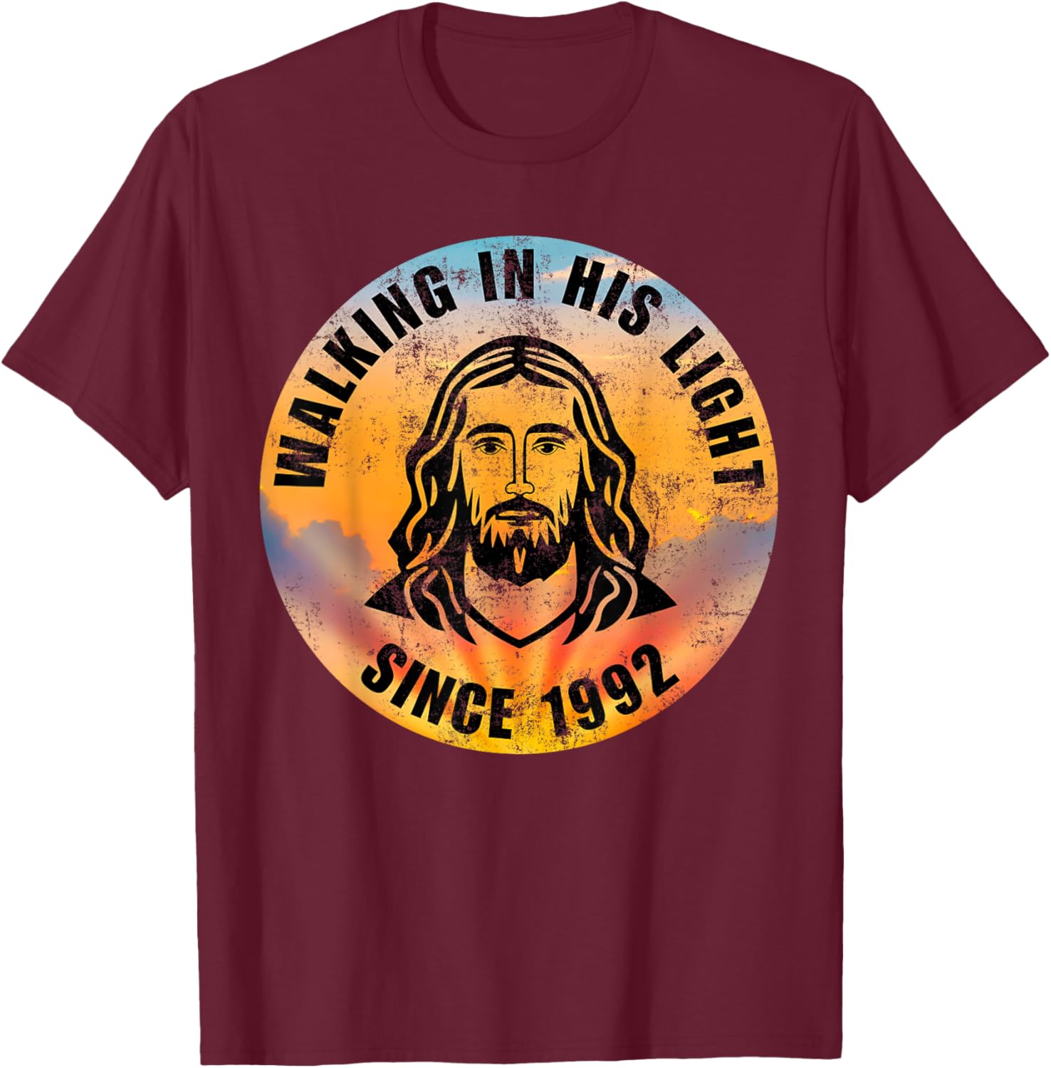 Walking In His Light Since 1992 Inspirational Christian T-Shirt - 23