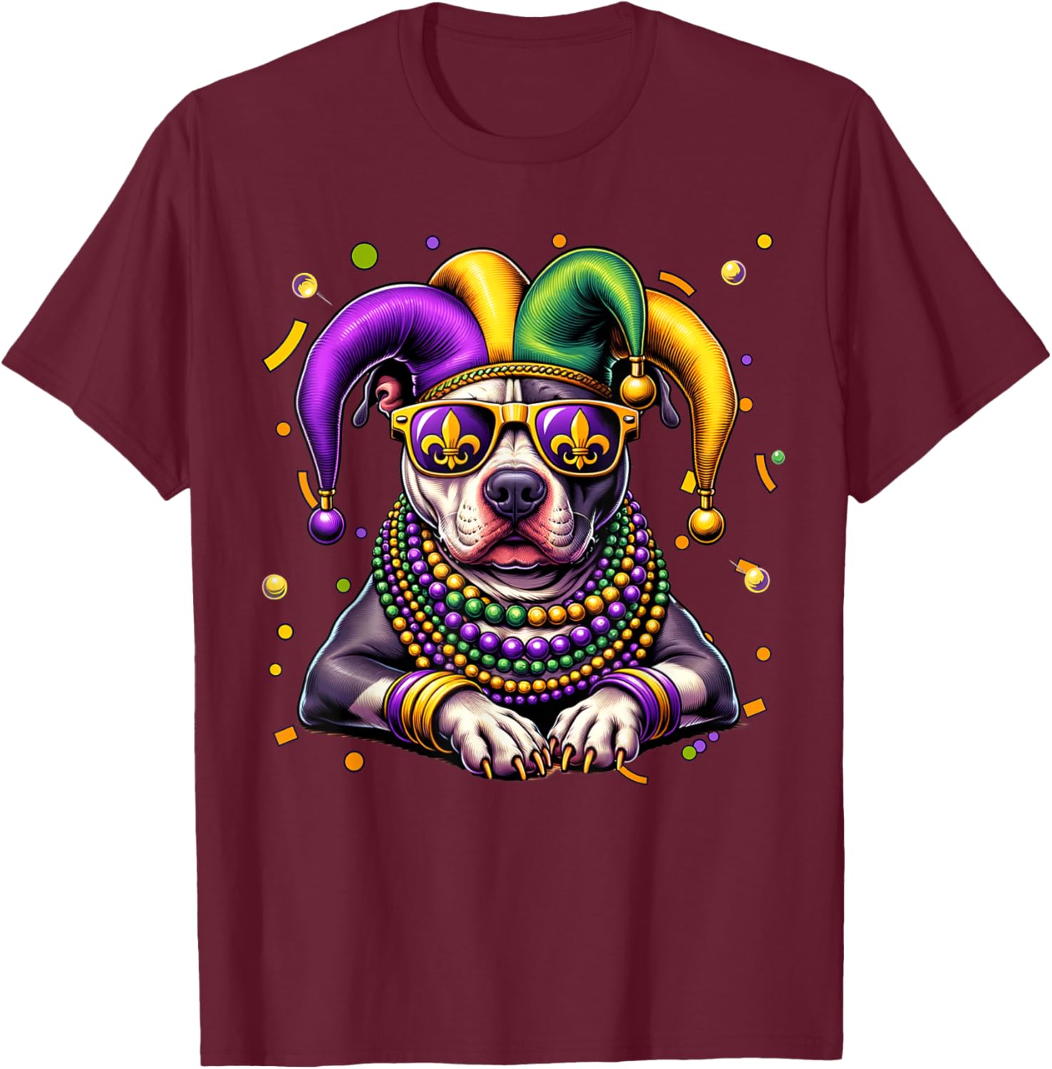 Mardi Gras Pitbull Festival T-Shirt for Men and Women - Fun Carnival Wear - 13