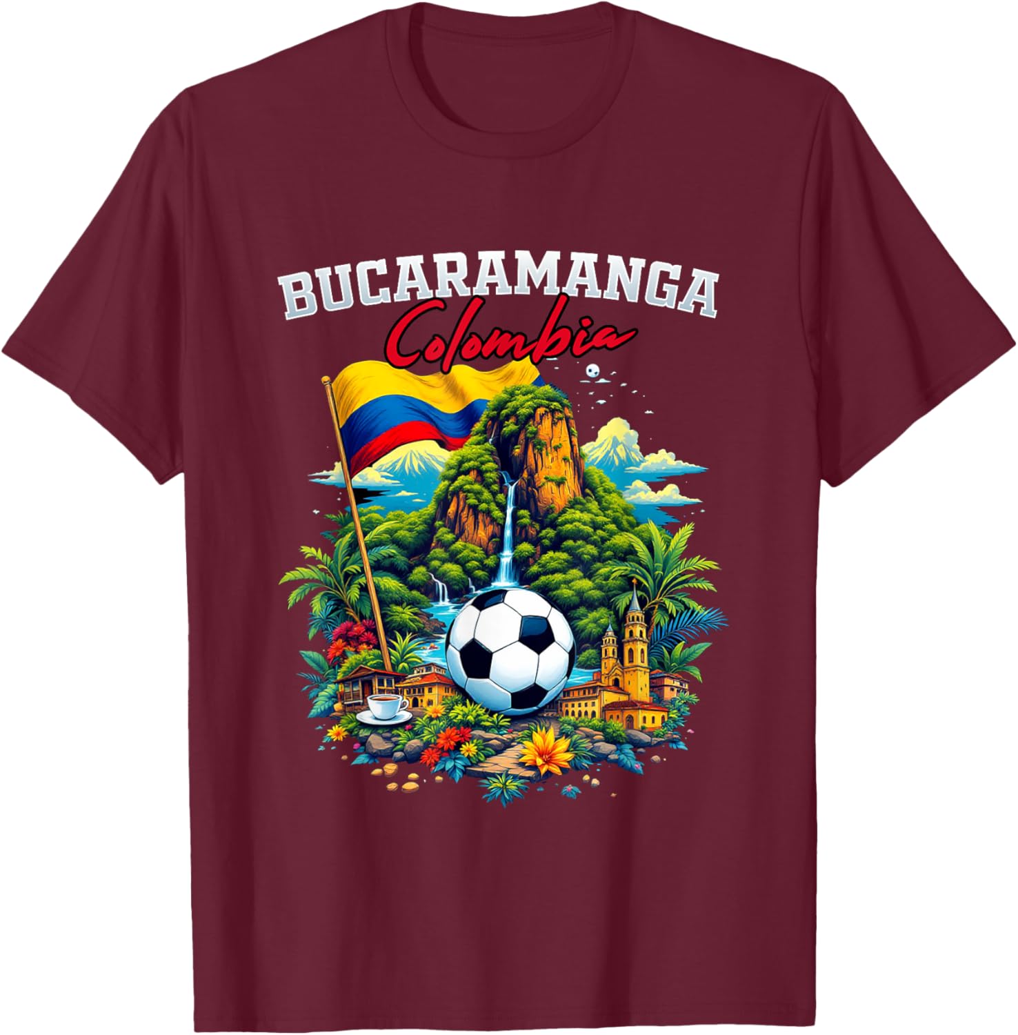 Bucaramanga Colombia Souvenir Flag T-Shirt for Travel and Fashion Lovers - 12