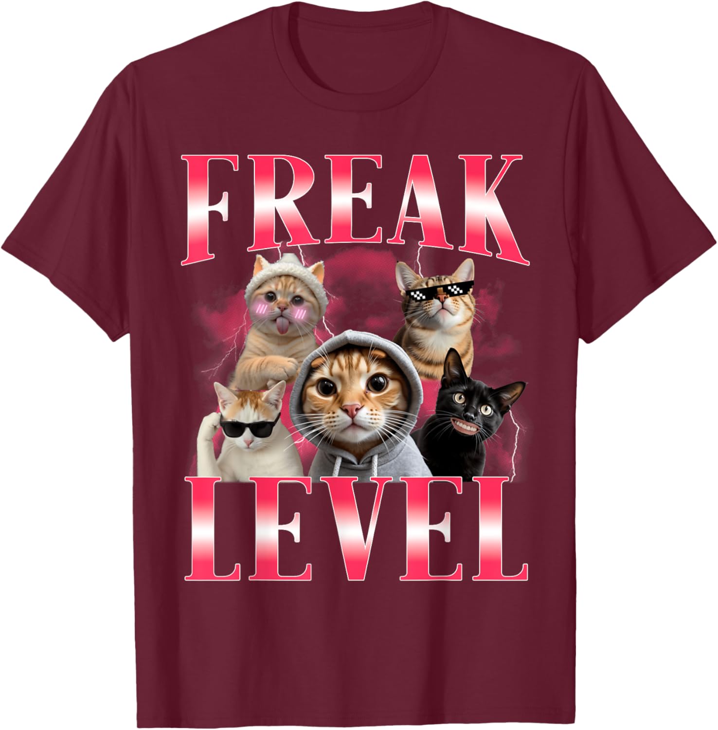 Funny Cat Meme T-Shirt Certified Freak Humor for Cat Lovers - 6