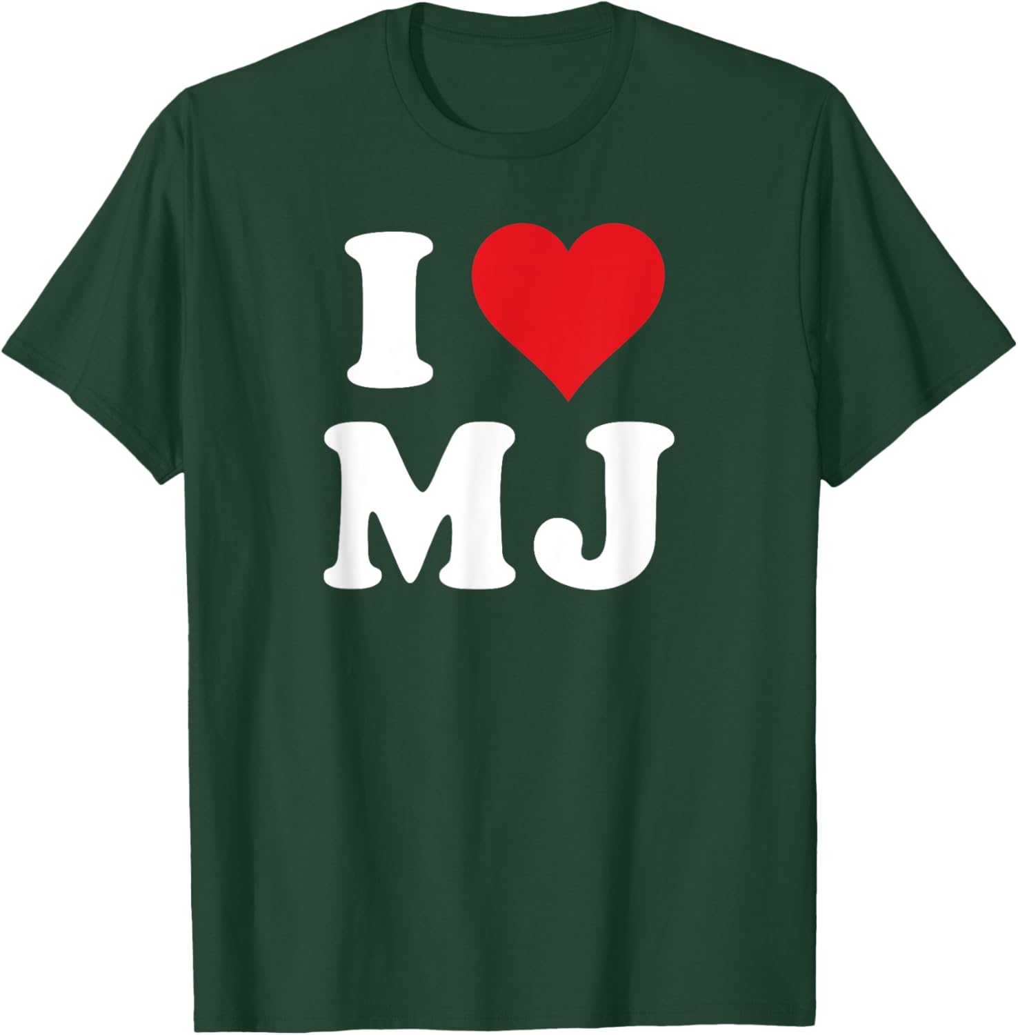 I Love MJ Initials Heart M J Personalized T-Shirt for Fans - 13