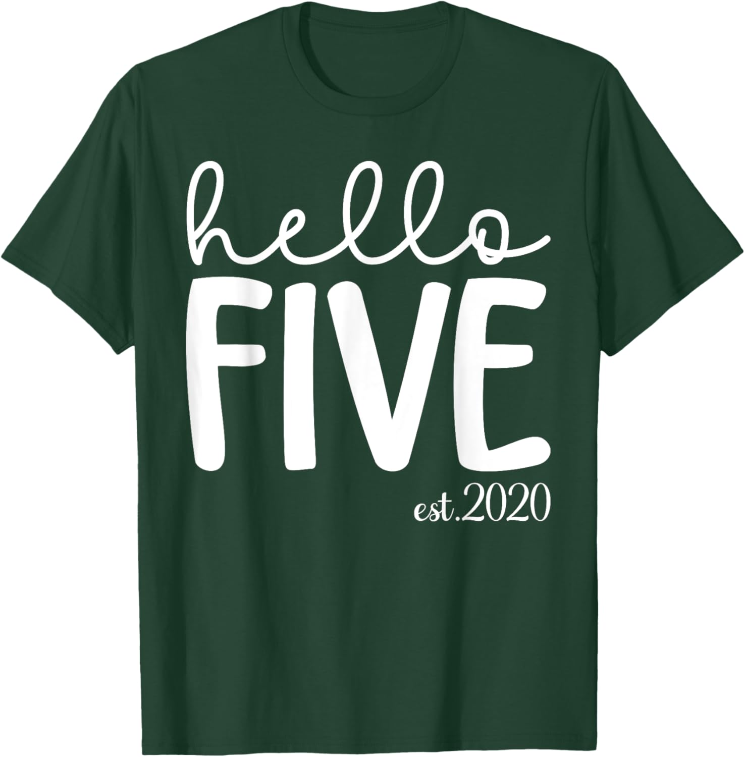 Hello Five 5th Birthday T-Shirt for Girls Age 5 Cute Gift Idea - 6