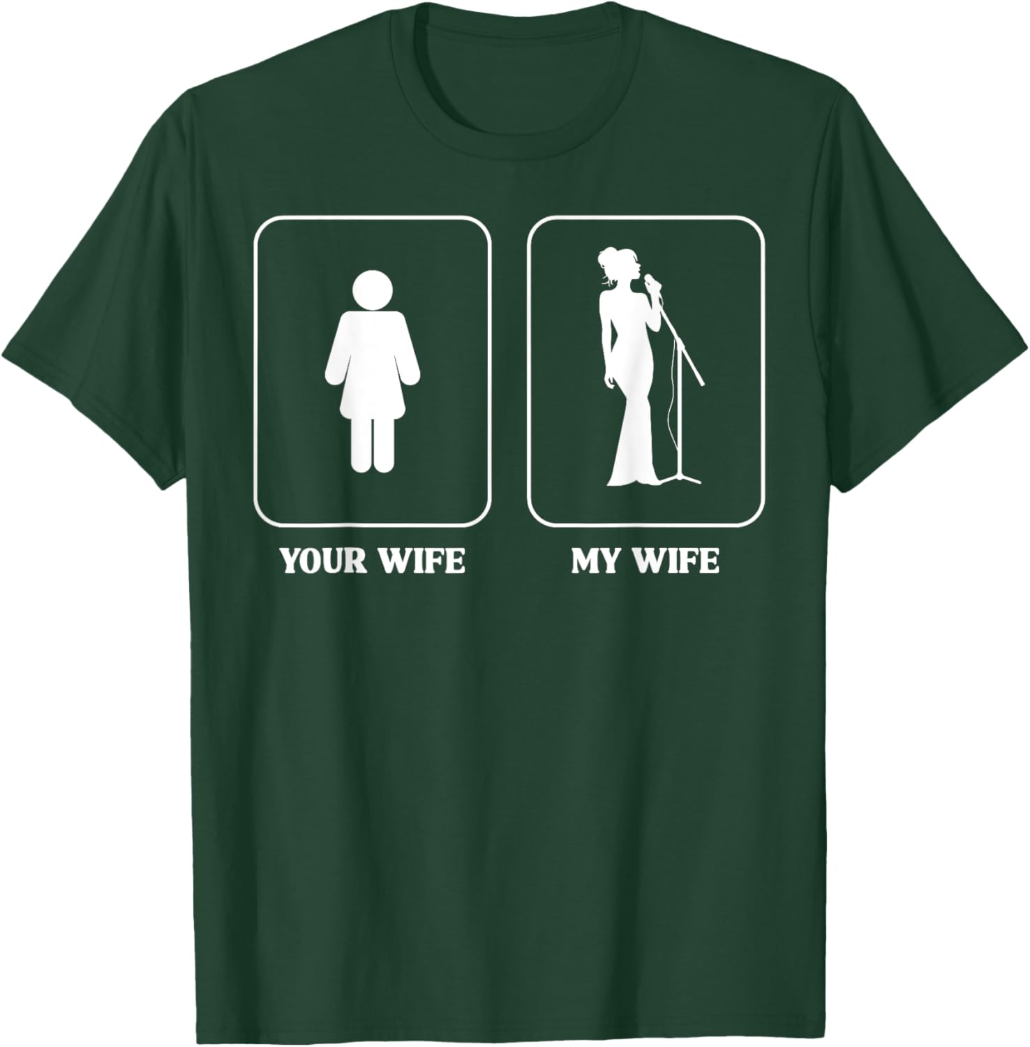 Humorous Wife Comparison Graphic T-Shirt for Music Lovers and Fun People - 17