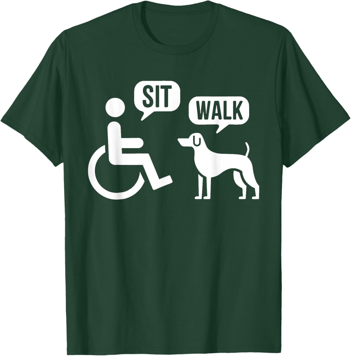 Funny Sit Walk Wheelchair User & Dog T-Shirt for Pet Lovers - 20