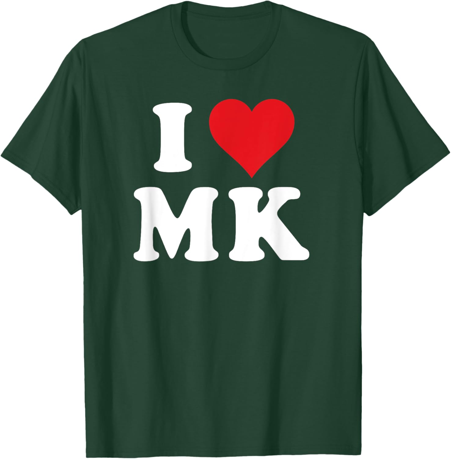 I Love MK Initials T-Shirt for Personalized Style and Comfort - 3