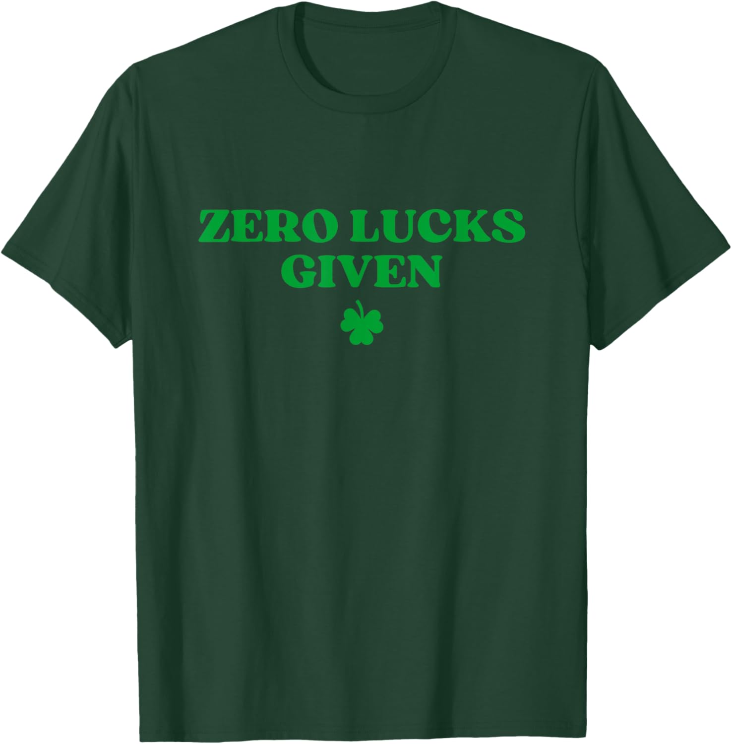 Zero Lucks Given Funny Shamrock Y2K St Patricks Day T-Shirt - 3