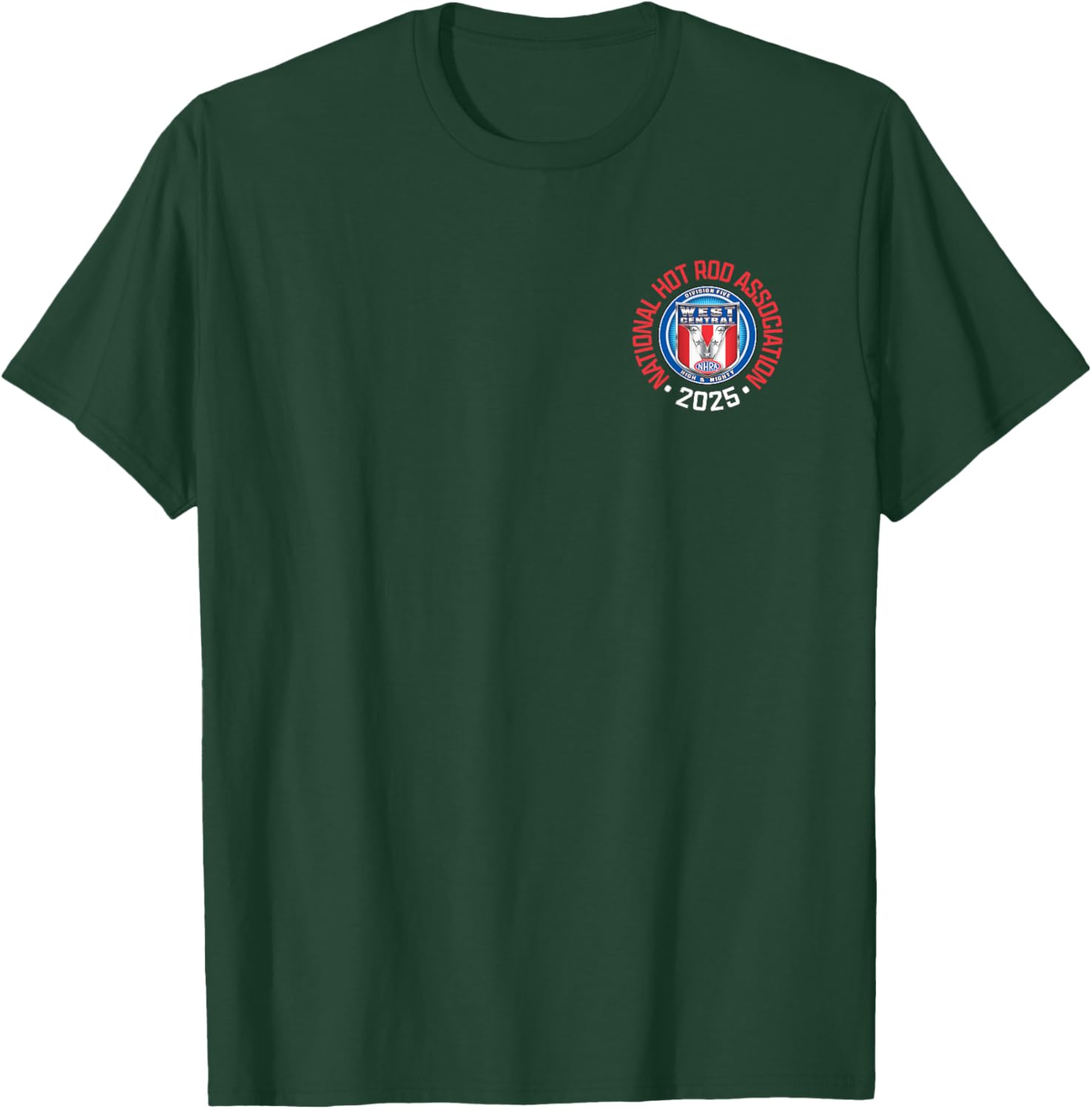 NHRA West Central Division Circle Logo T-Shirt for Motorsports Fans - 25