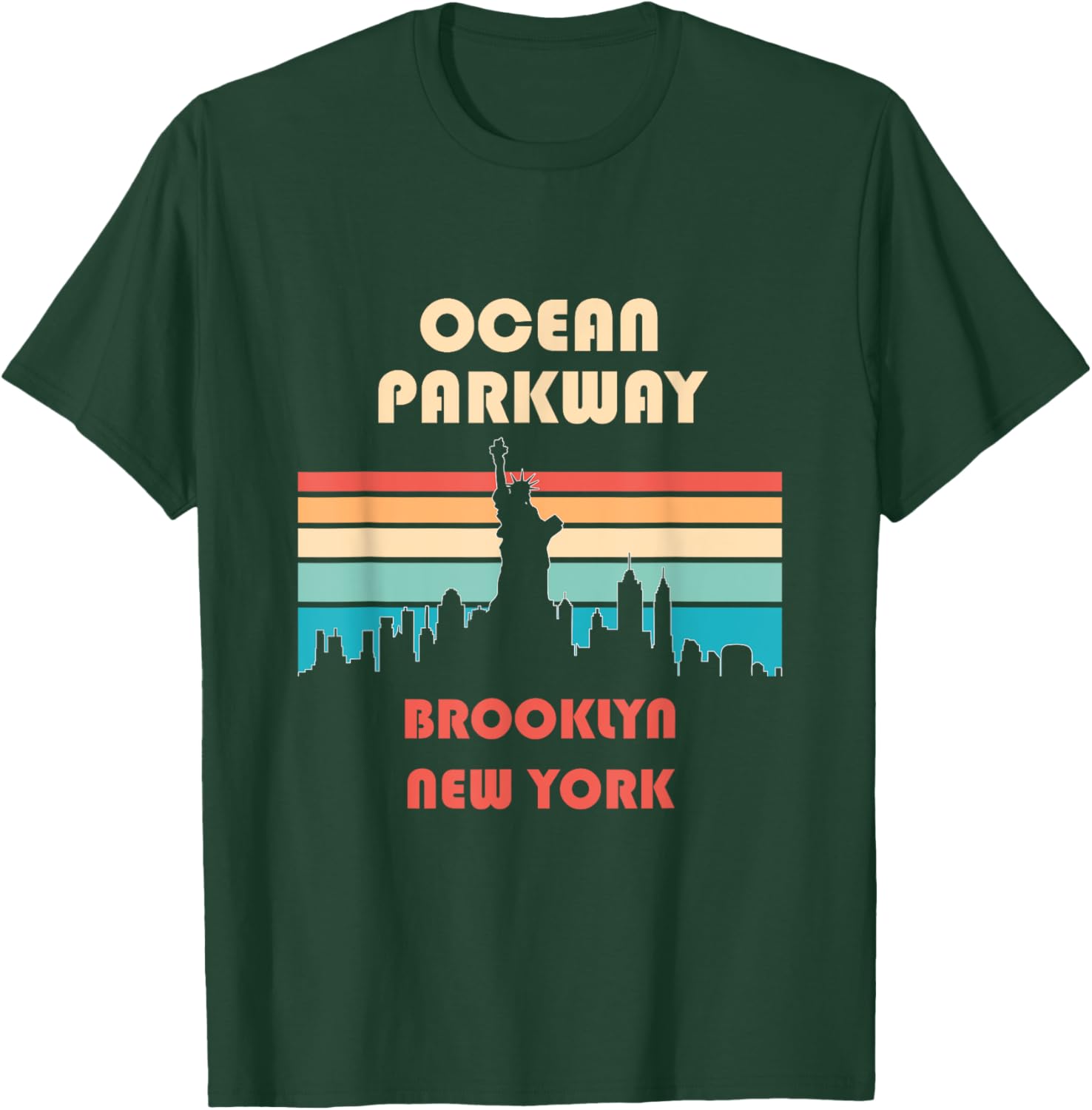 Retro Vintage Ocean Parkway Brooklyn New York T-Shirt for Casual Style - 4