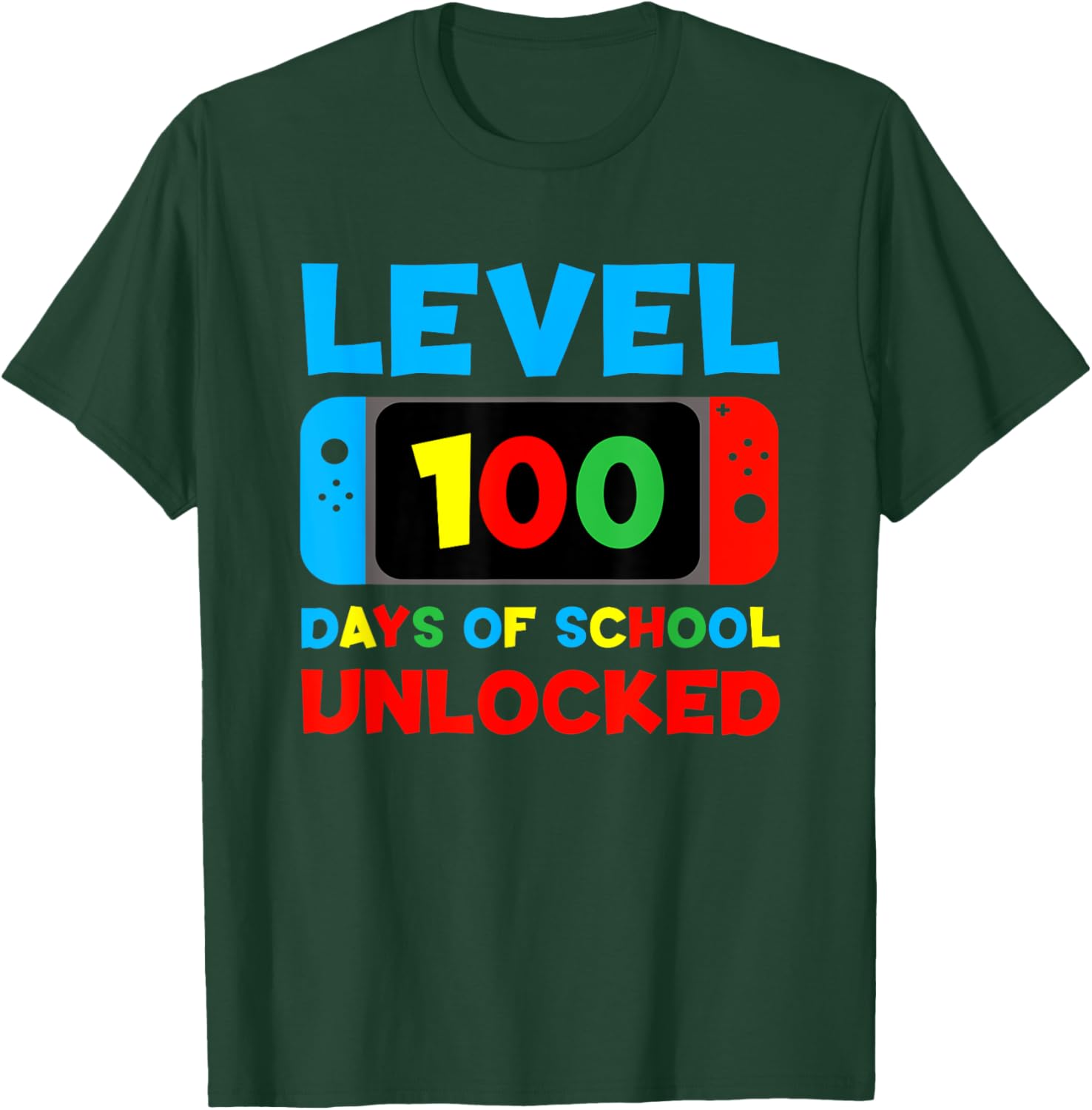 Level 100 Days of School Unlocked T-Shirt for Kids and Teens - 2