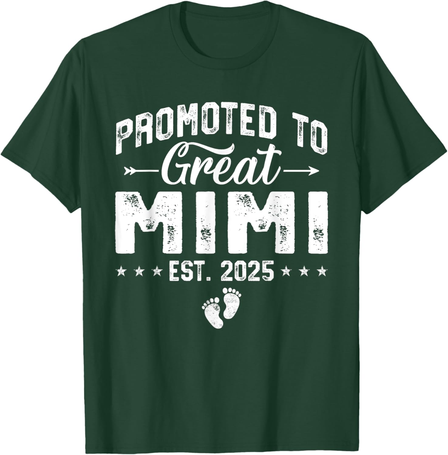 Promoted to Great Mimi 2025 New Grandma T-Shirt for Proud Grandparents - 9