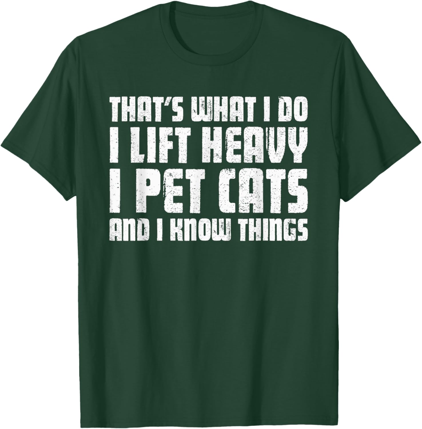 Funny I Lift Heavy I Pet Cats Unisex T-Shirt for Cat Lovers Black Small - 10