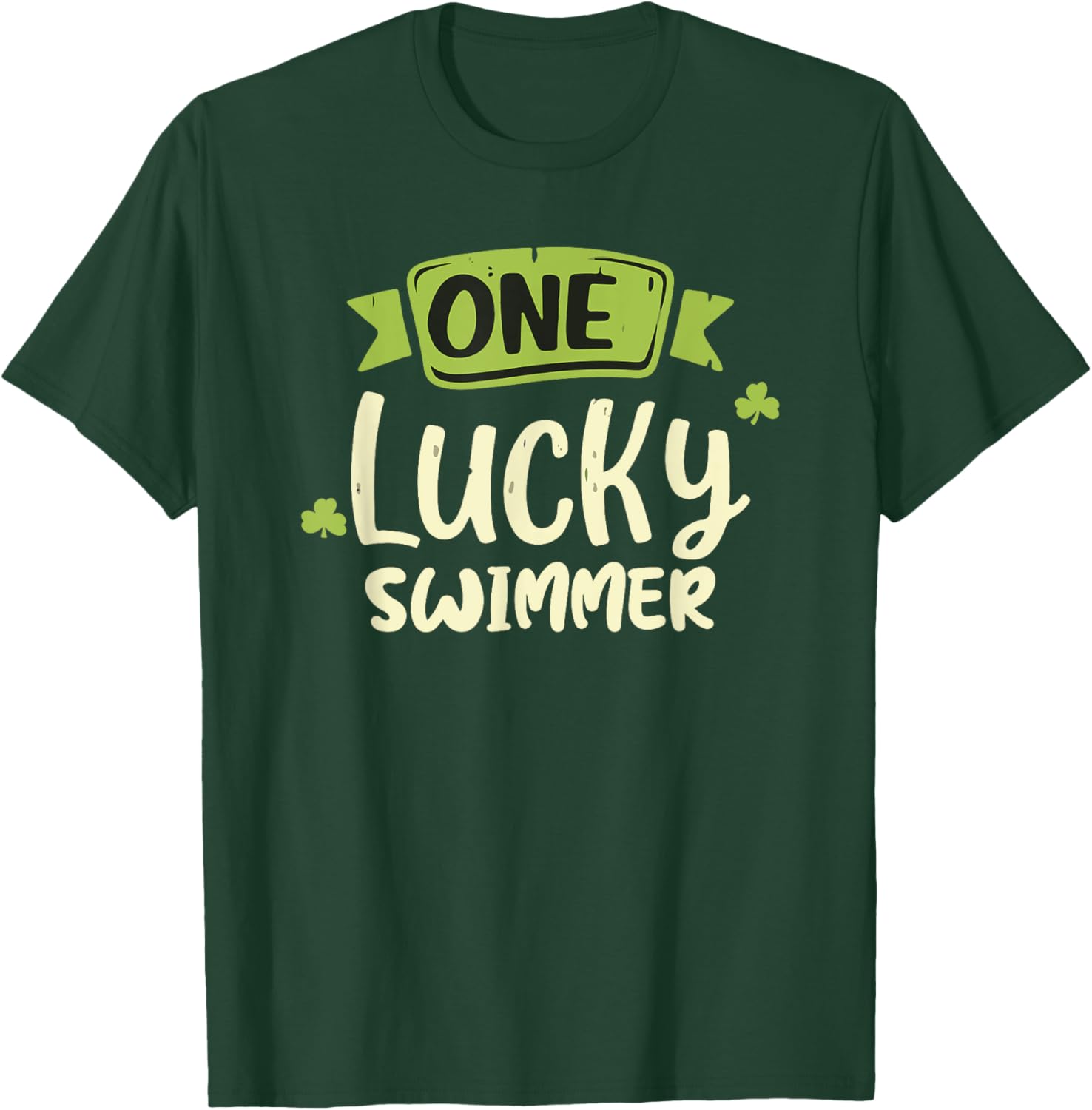 One Lucky Swimmer St. Patrick's Day T-Shirt for Swim Lovers - 2