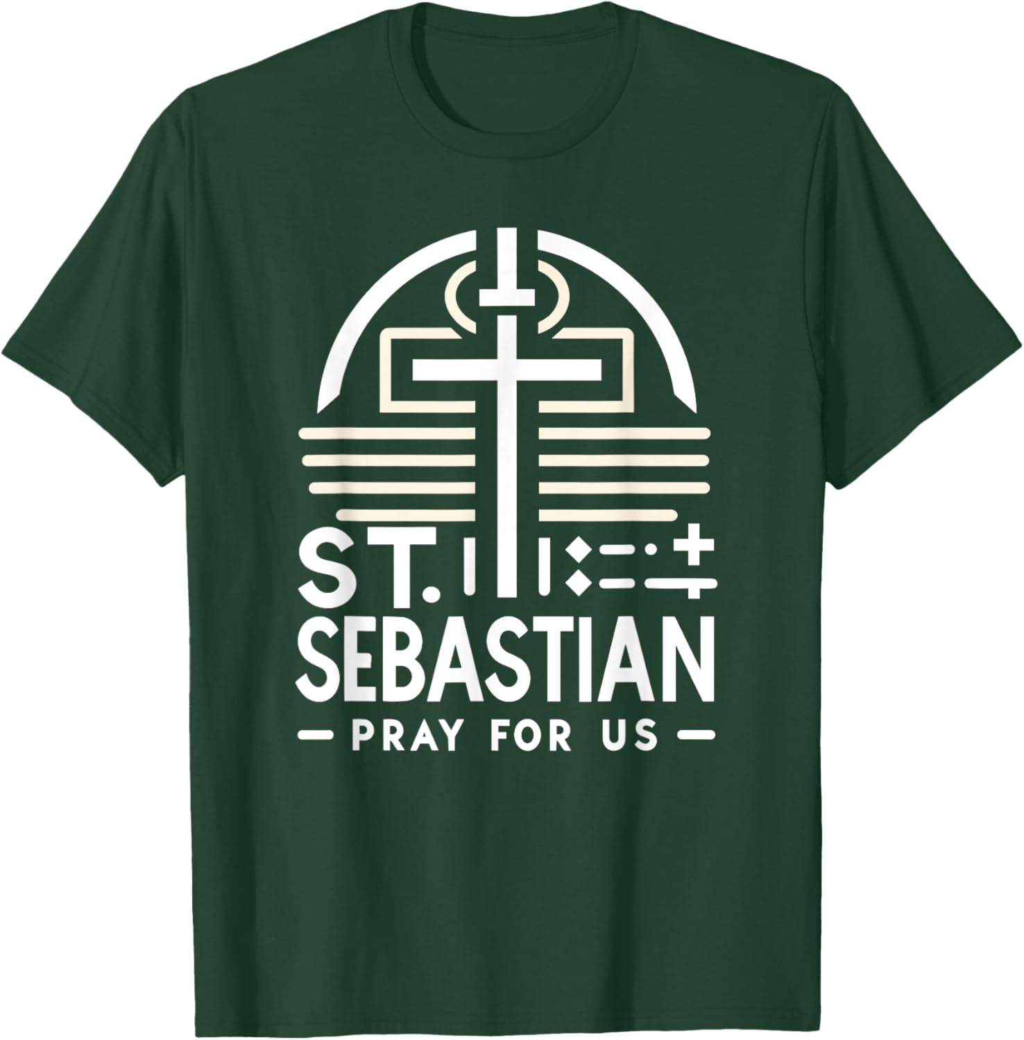 St Sebastian Pray for Us Catholic Prayer T-Shirt for Faithful Wear - 7