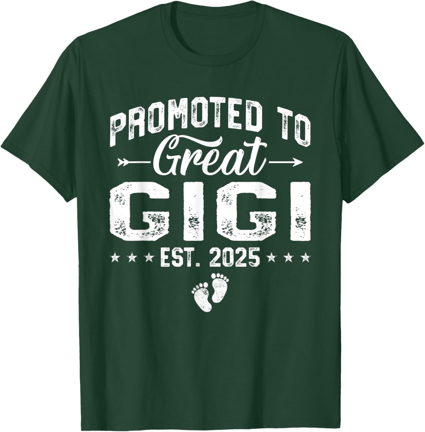 Promoted to Great Gigi 2025 Grandma T-Shirt Gift for New Grandparents - 20
