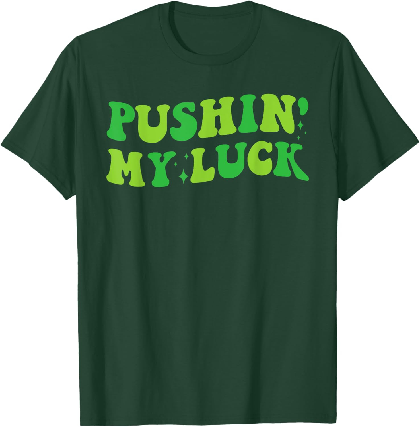 Funny Pushing My Luck St Patricks Day 2025 Groovy T-Shirt for Boys - 11