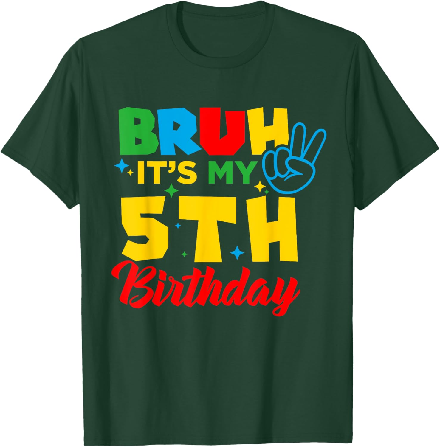 Bruh I'm 5 Gamer T-Shirt for 5th Birthday Celebration Fun! - 1