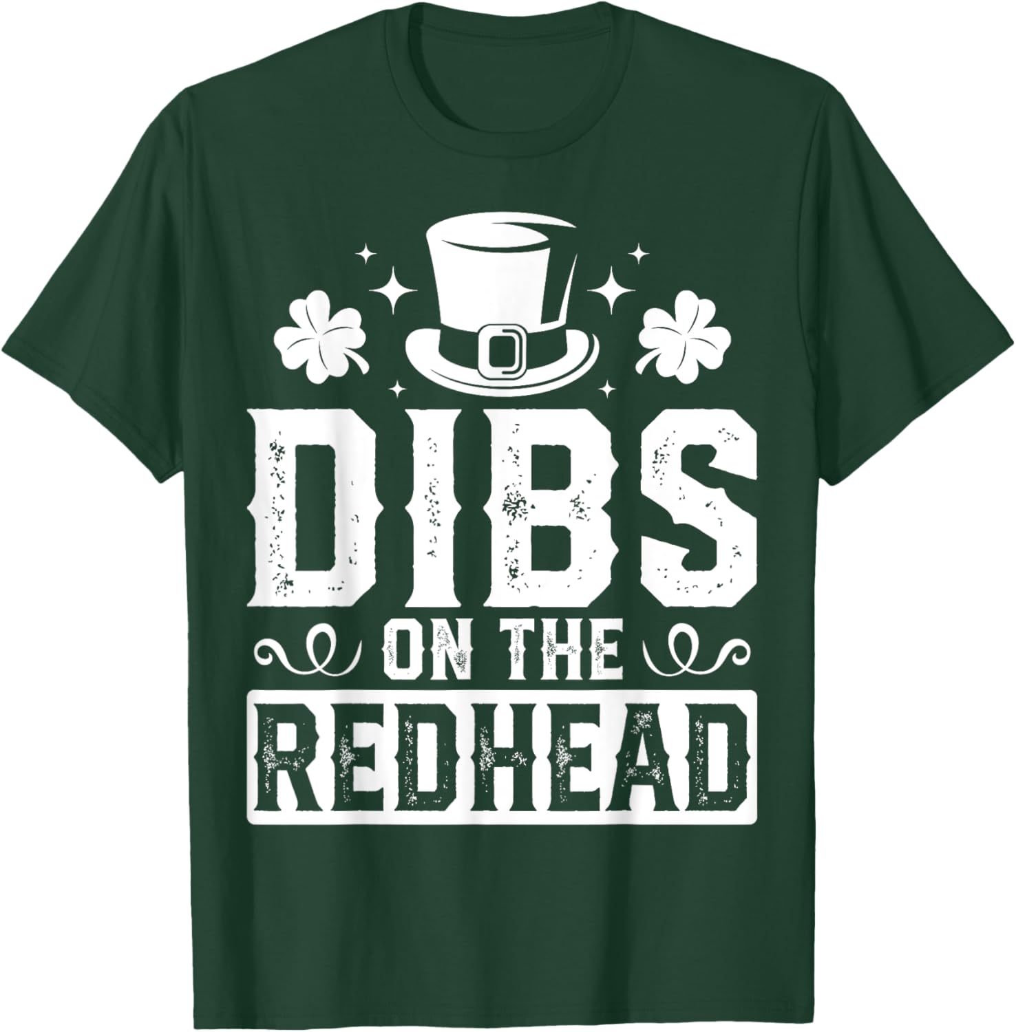 Funny Dibs On The Redhead St Patricks Day T-Shirt for Men and Husbands - 4