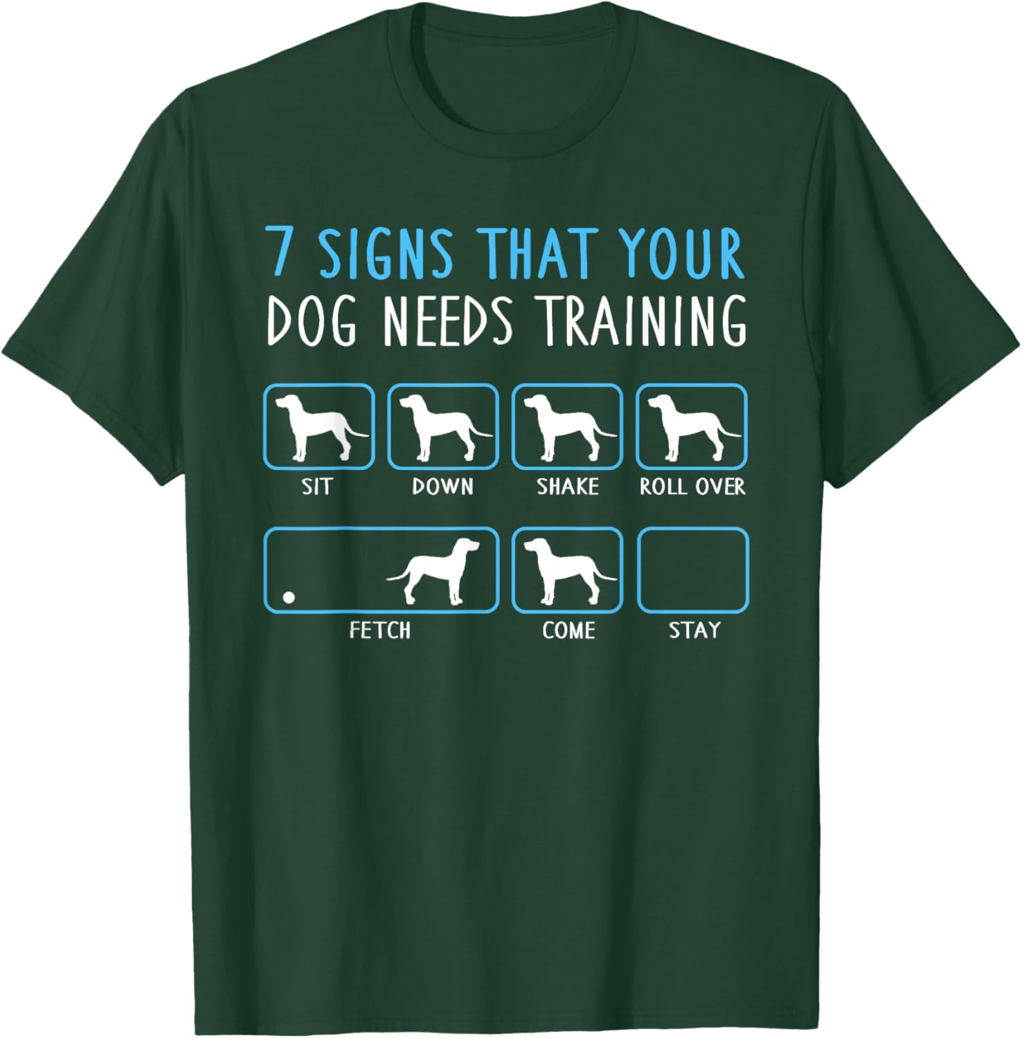Funny Dog Training T-Shirt 7 Signs Your Pup Needs Training for Pet Lovers - 2