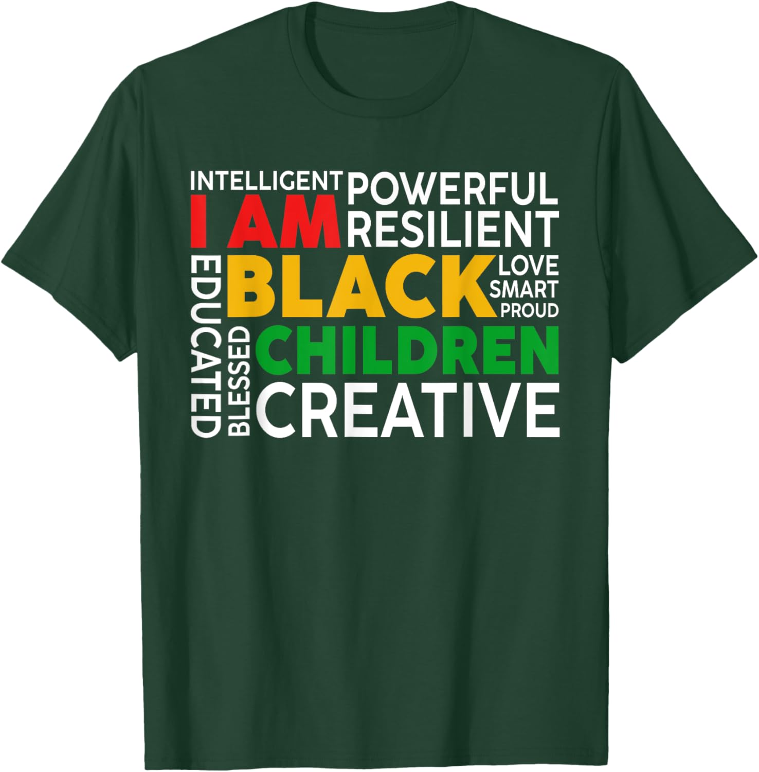 I Am Black Kids T-Shirt for Boys and Girls - Celebrate Black History Month - 11