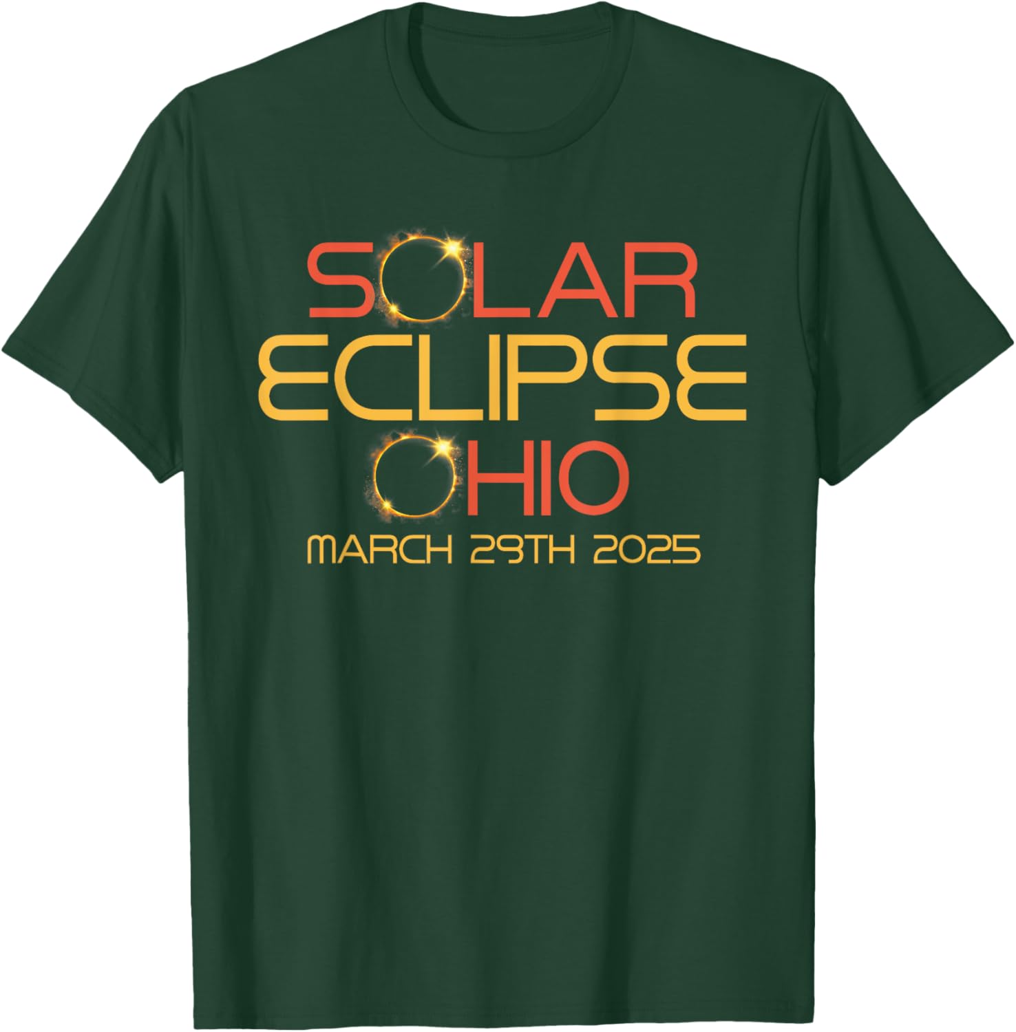 Partial Solar Eclipse March 29 2025 T-Shirt for Ohio Eclipse Fans - 6