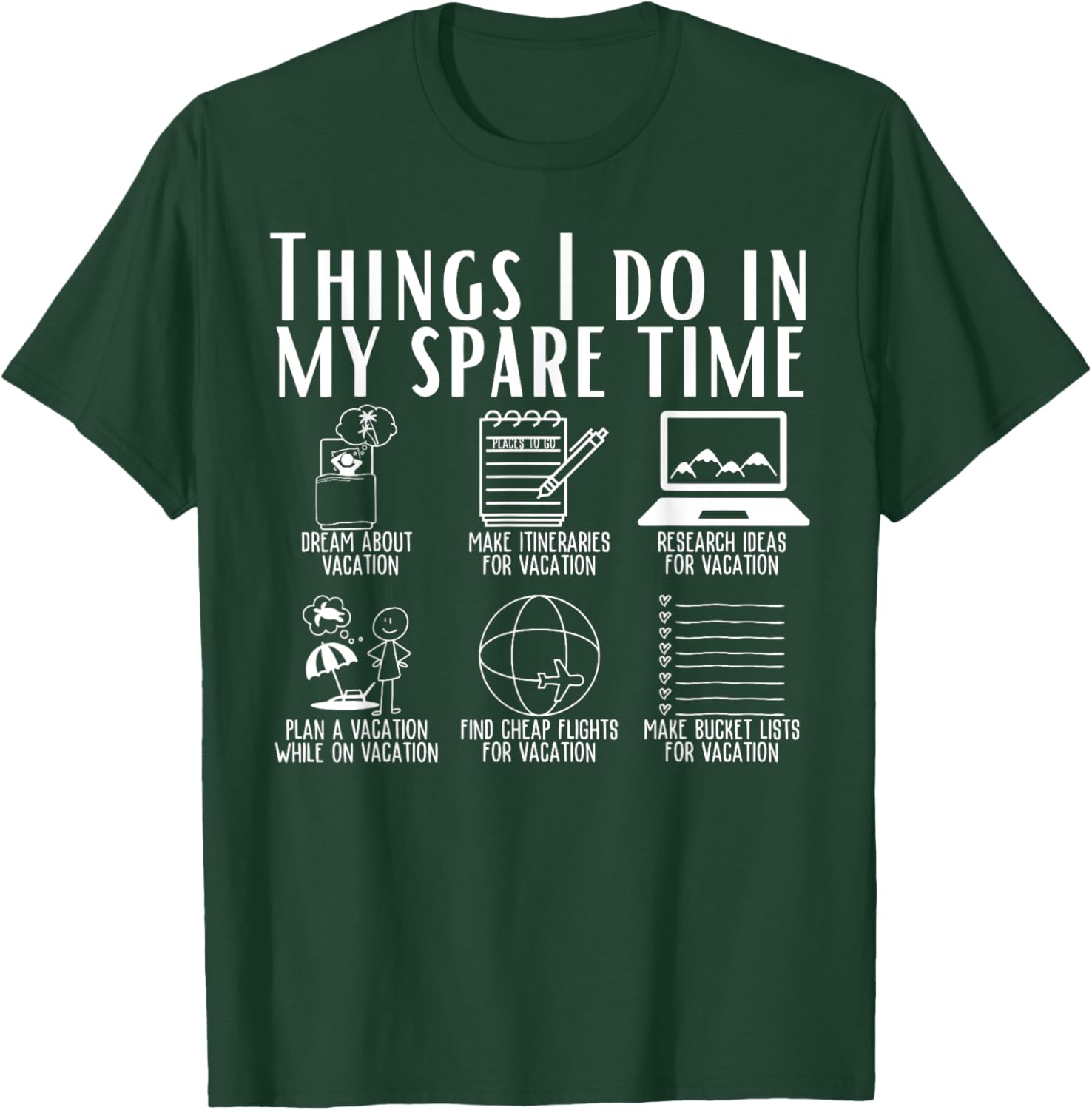 Funny Travel Adventure T-Shirt for Spare Time Explorers and Adventurers - 1