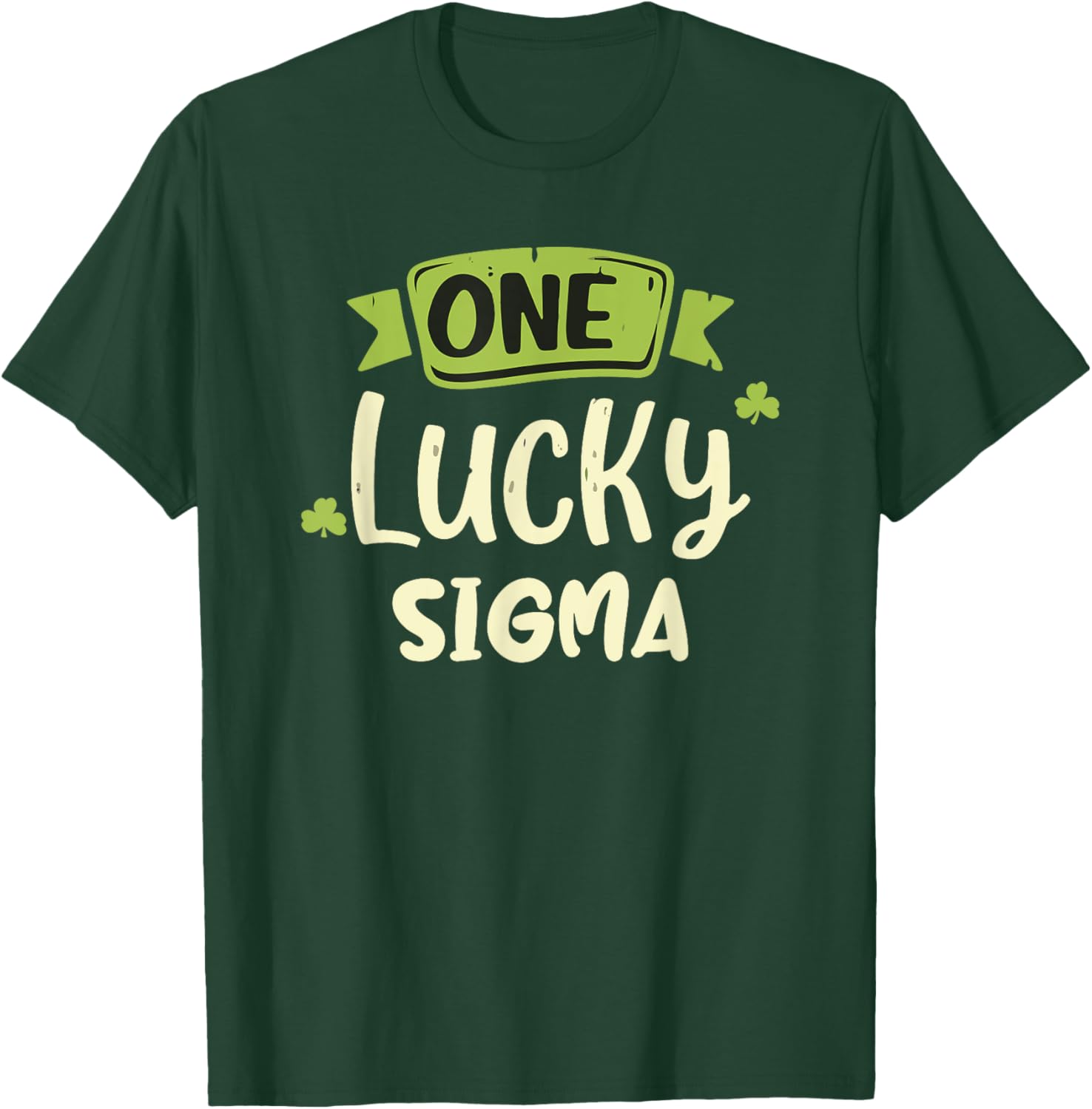 One Lucky Sigma St. Patrick's Day T-Shirt for Festive Celebrations - 1