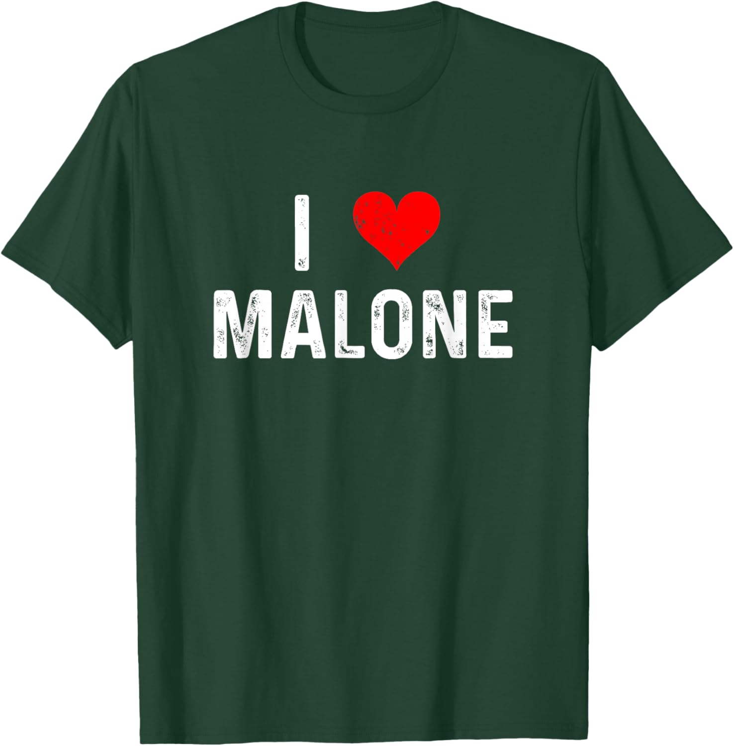 I Love Malone Heart Distressed T-Shirt for Fun and Stylish Outfits - 2