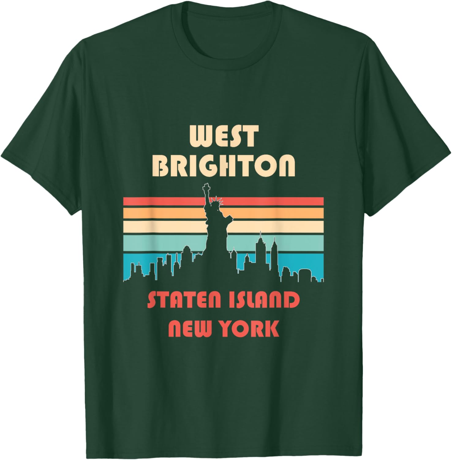 West Brighton Staten Island Retro Vintage T-Shirt for Casual Style - 4