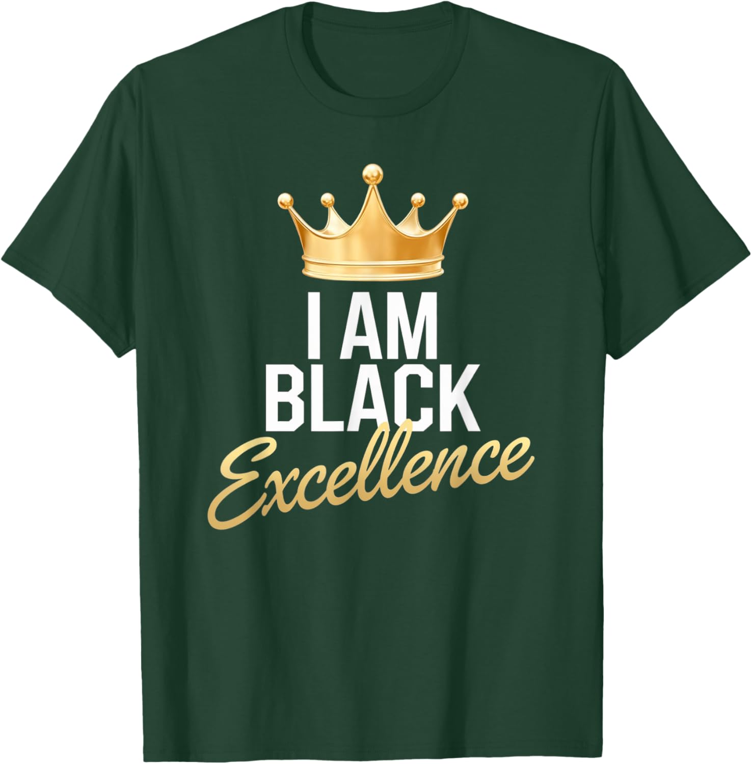 I AM BLACK EXCELLENCE Afro Motivation T-Shirt for Black History Month - 13