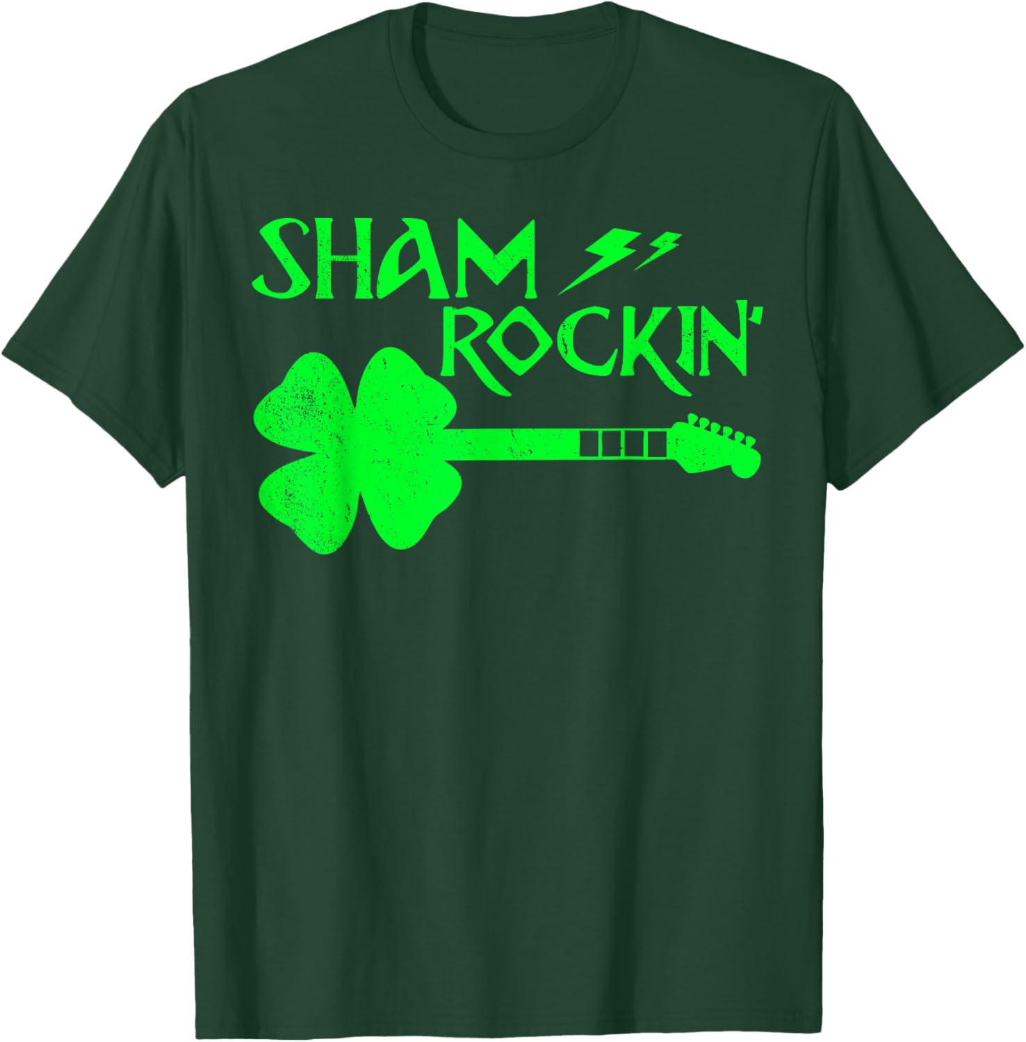Sham Rockin’ Shamrock Guitar T-Shirt for St. Patrick's Day Celebrations - 24