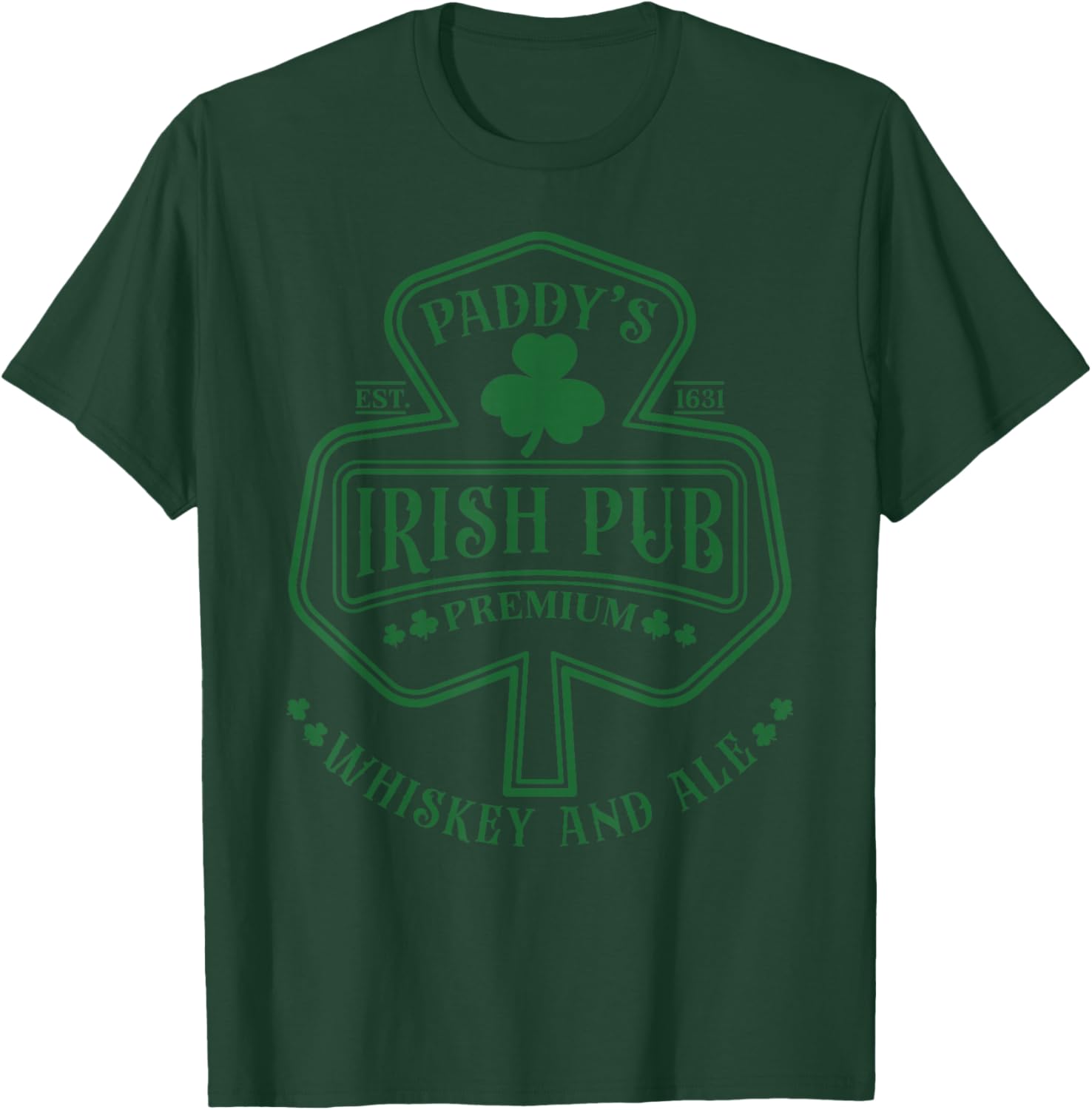 Funny St Patricks Day Irish Pub Paddy's Club Whiskey Beer T-Shirt - 9