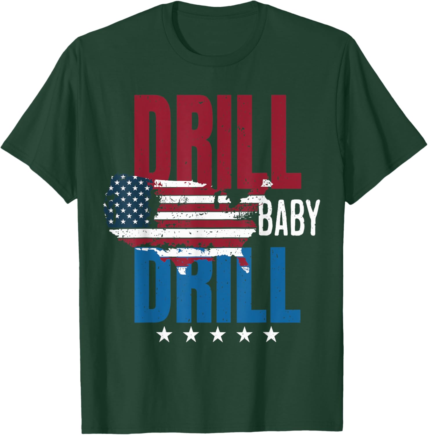 Drill Baby Drill American Map Flag Oilfield T-Shirt for Proud Workers - 11