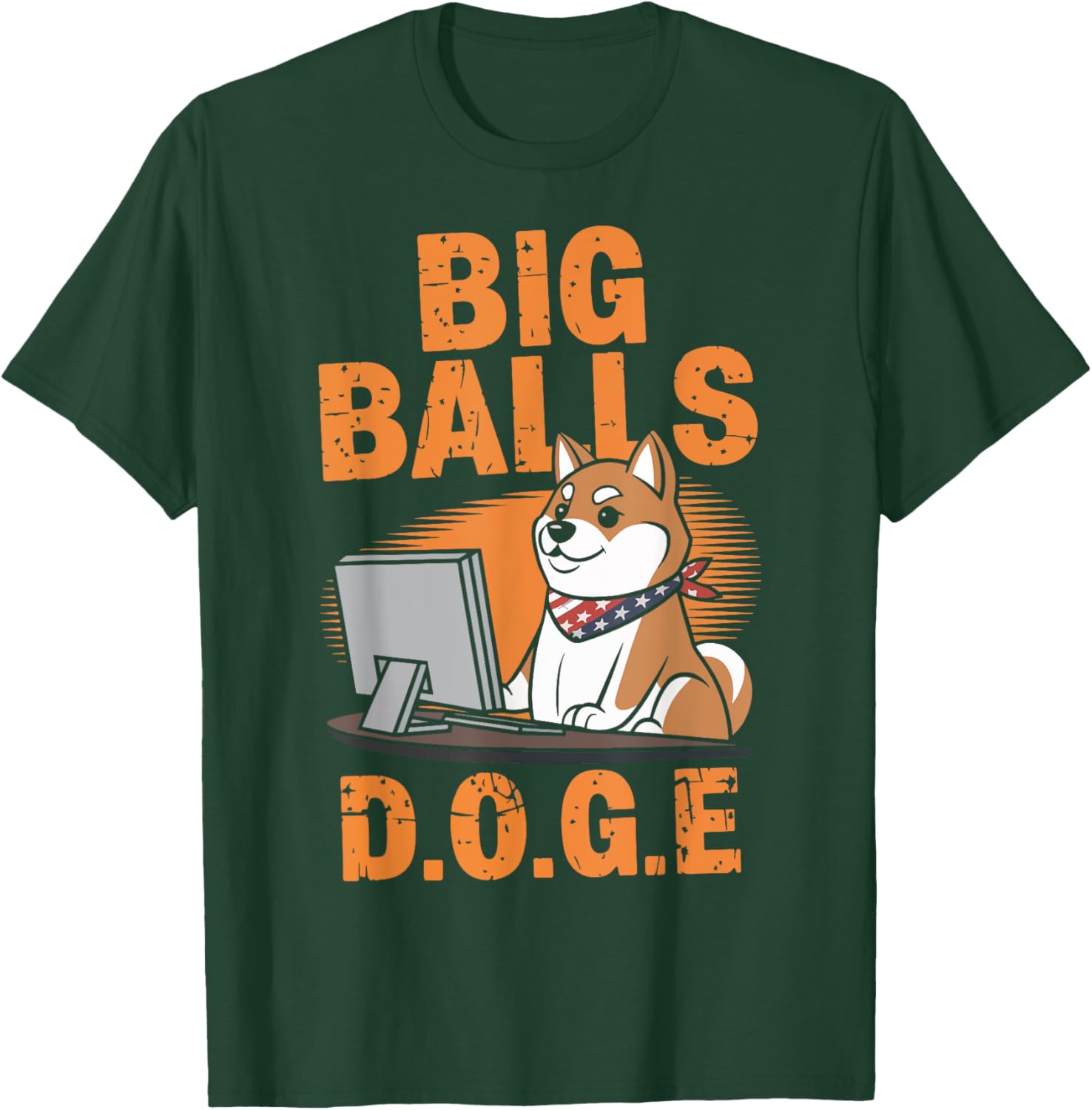 Funny Big Balls D.O.G.E DOGE T-Shirt for Dog Lovers and Pet Owners - 1