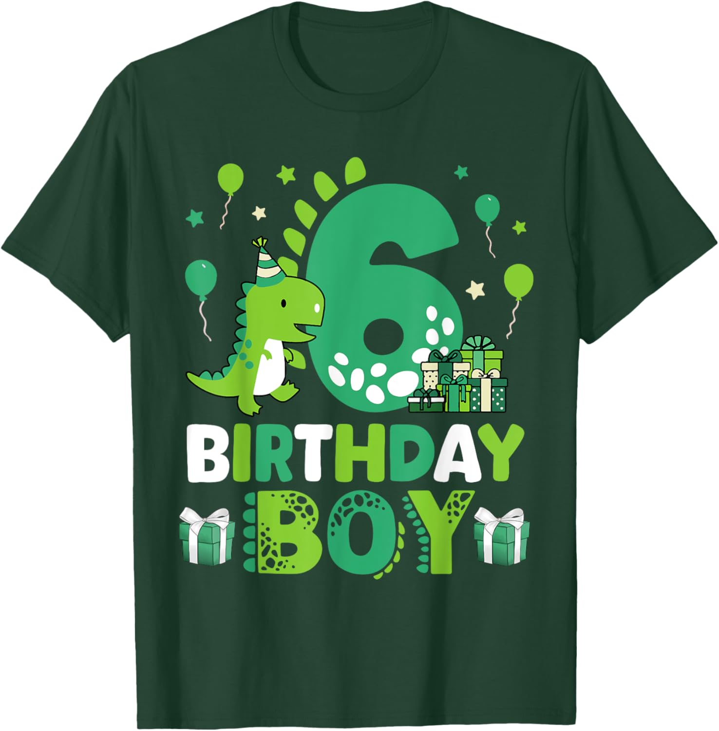 Adorable T Rex Dinosaur Shirt for Boys 6th Birthday Celebration - 9